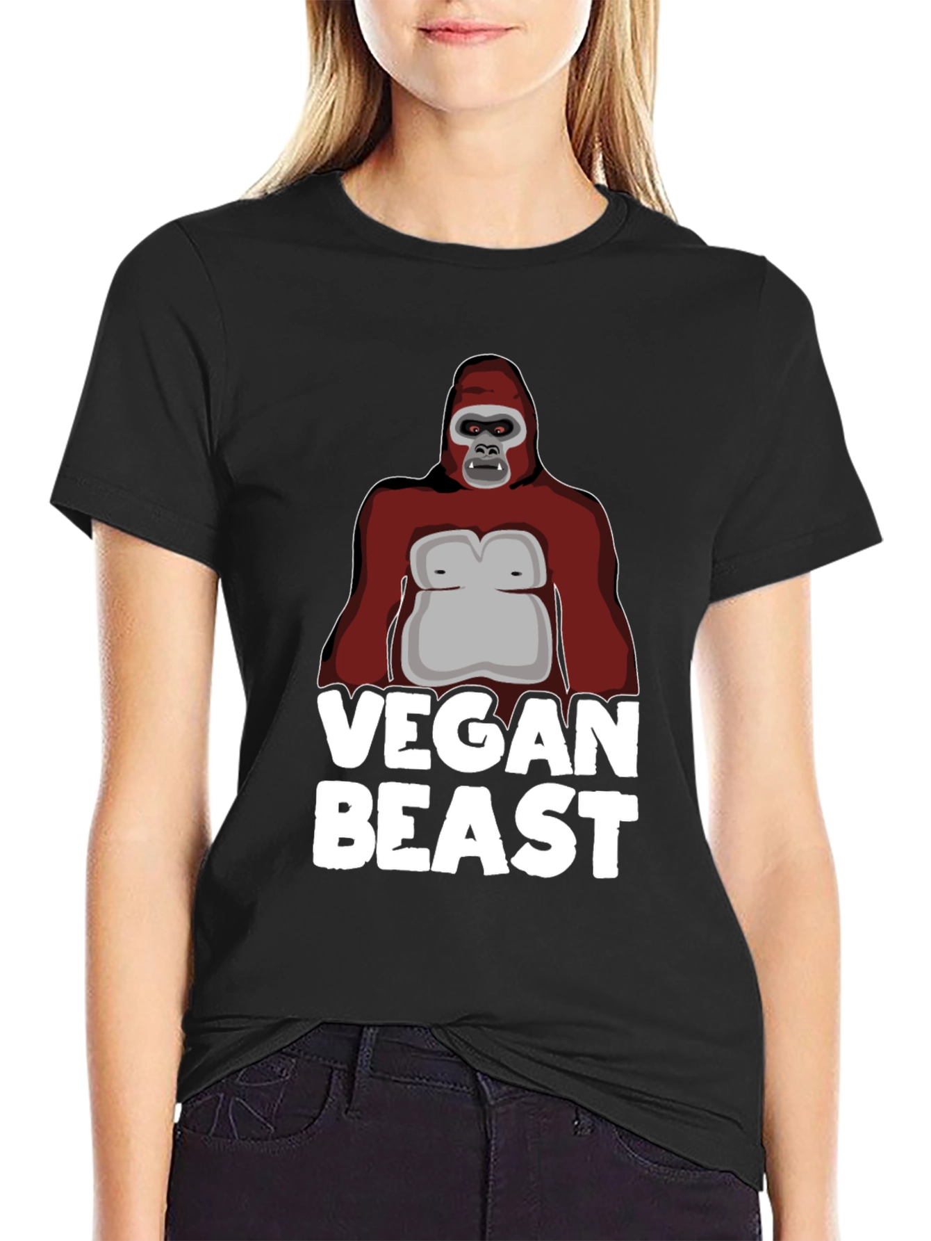 Vegan Beast Graphic T-Shirt - Animal Lover Tee