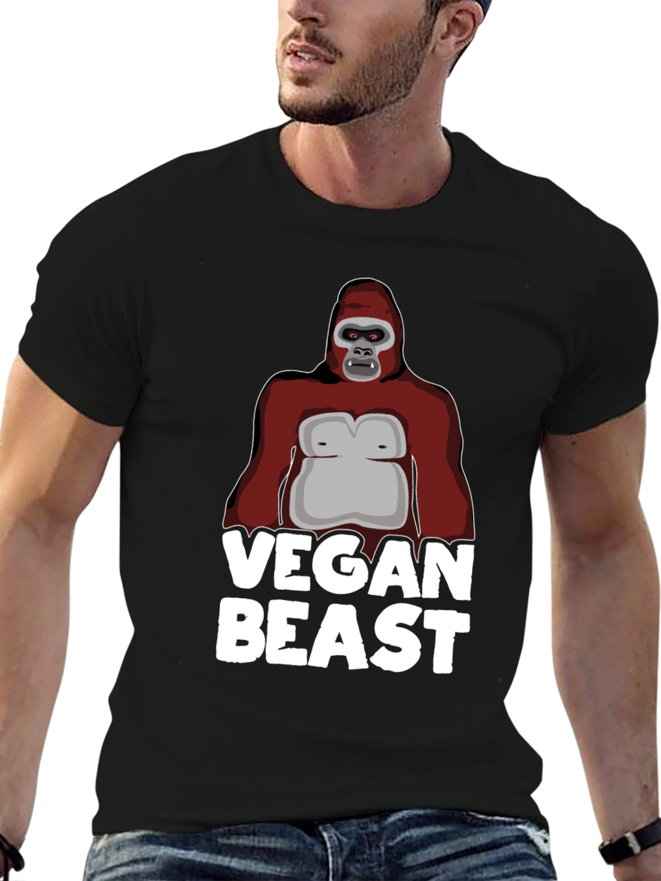 Vegan Beast Graphic T-Shirt - Animal Lover Tee