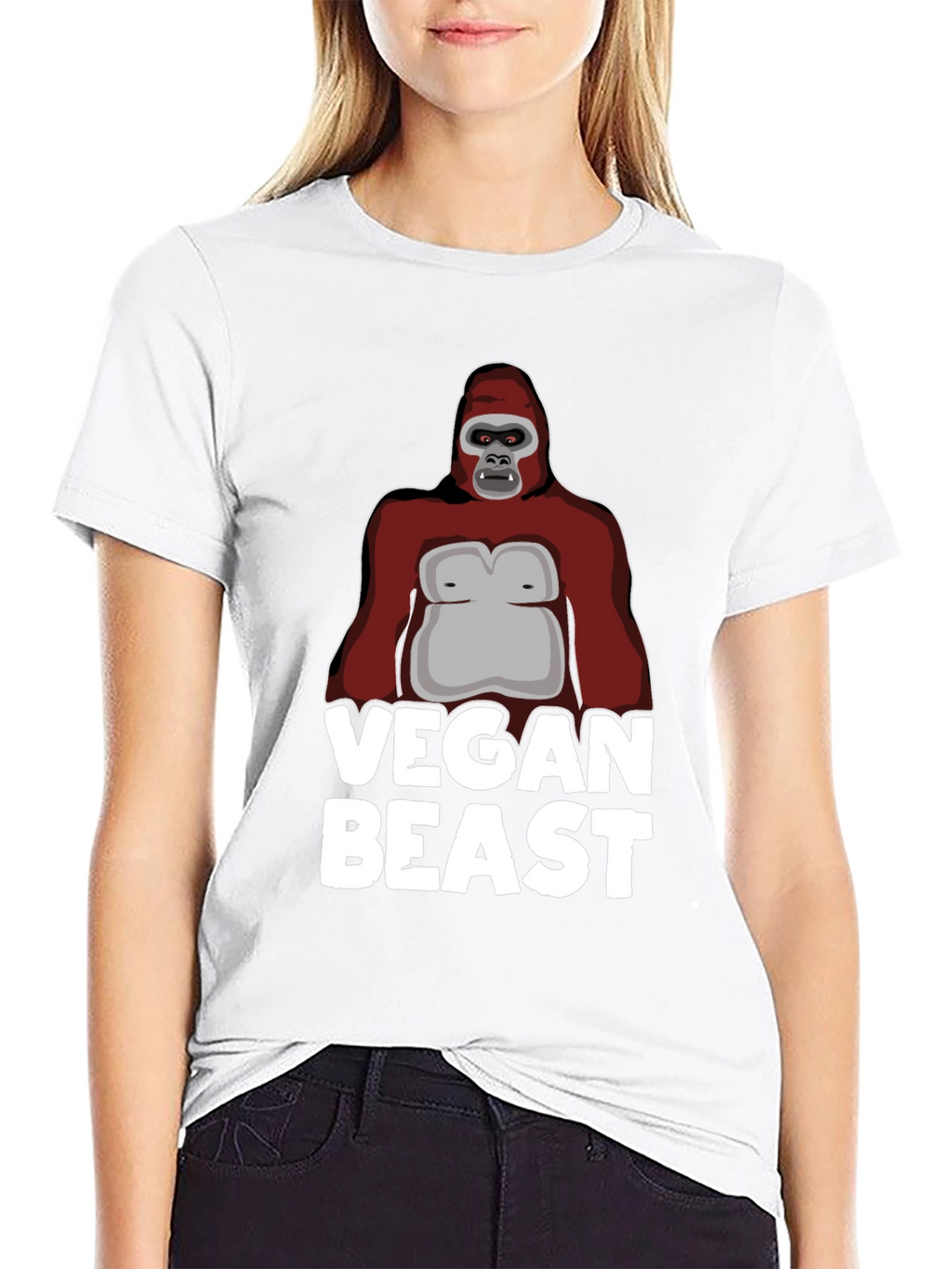 Vegan Beast Graphic T-Shirt - Animal Lover Tee