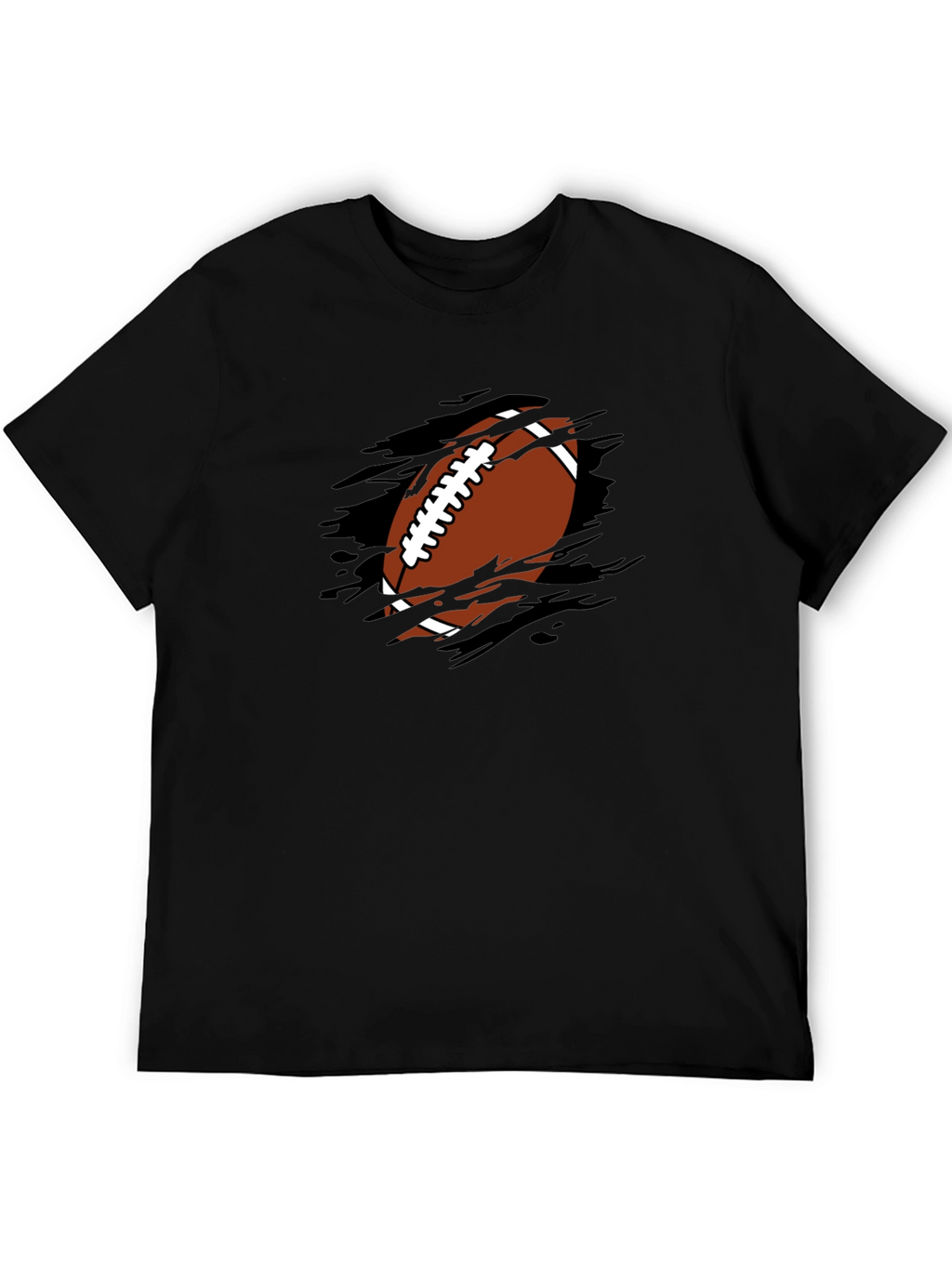 Football Graphic T-Shirt - Black