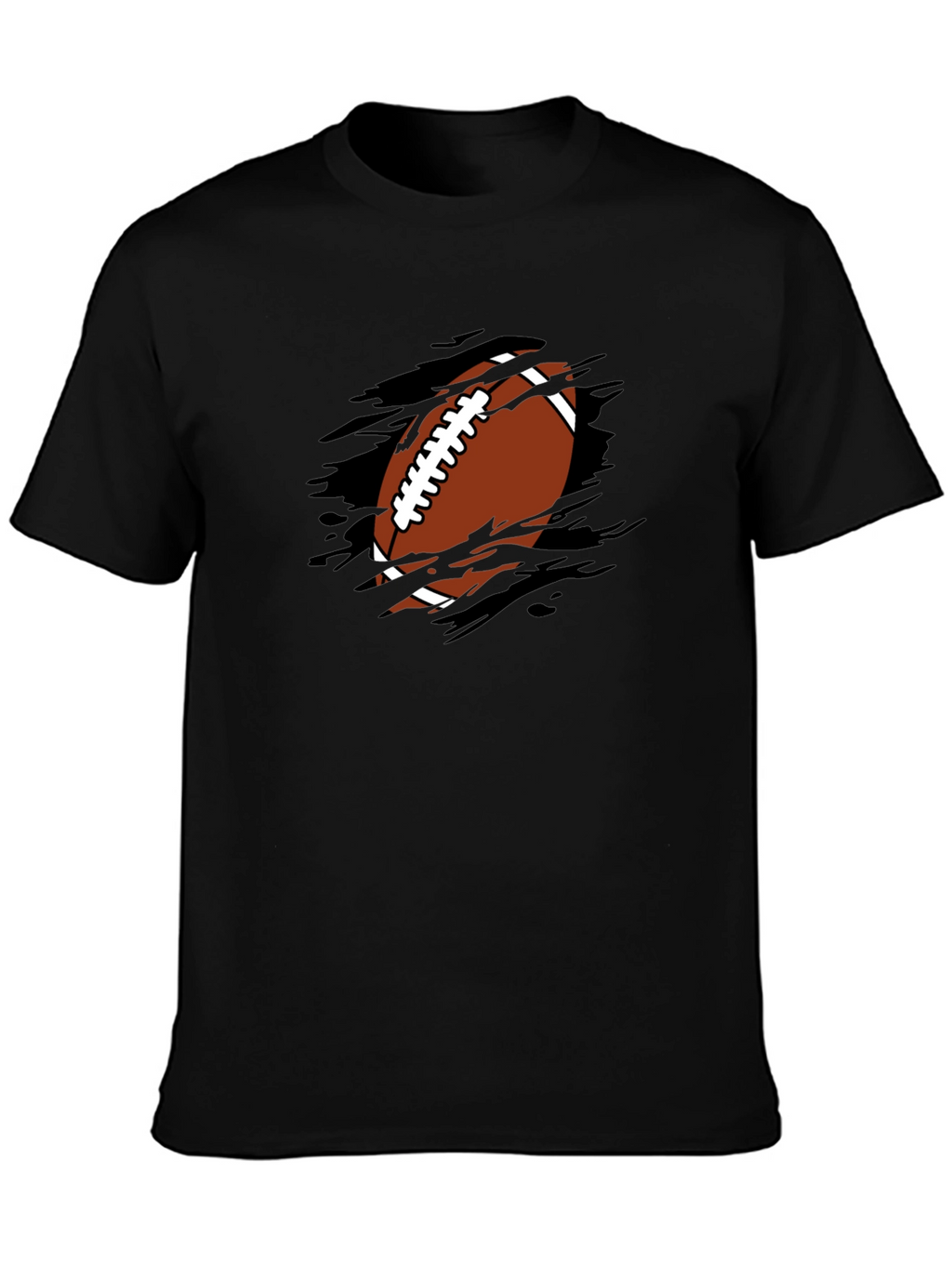 Football Graphic T-Shirt - Black