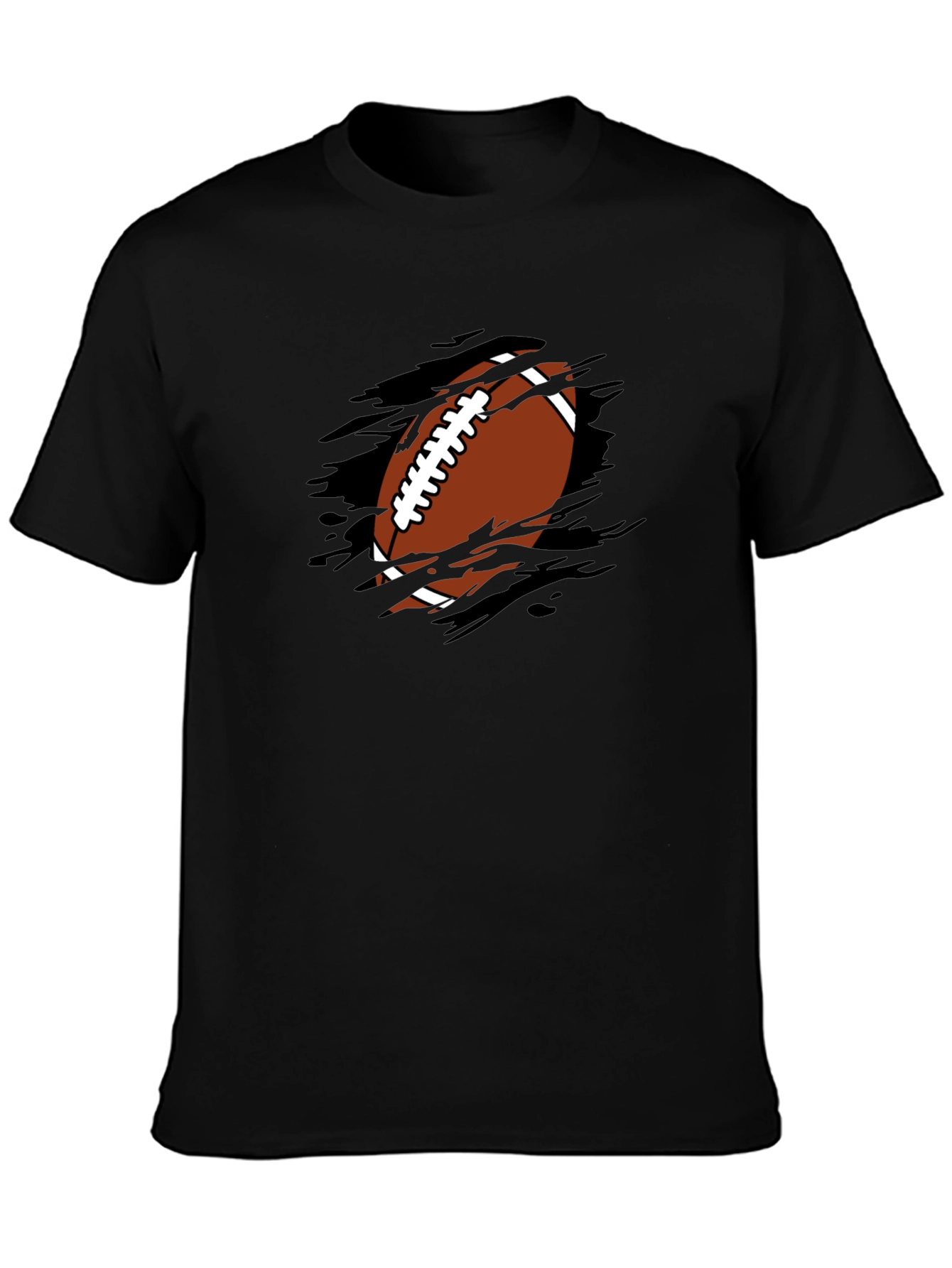 Football Graphic T-Shirt - Black