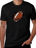 Football Graphic T-Shirt - Black