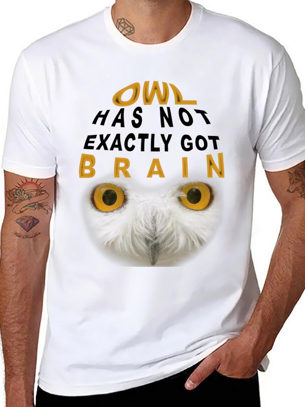 Owl Brain T-Shirt - Funny Graphic Tee