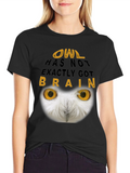 Owl Brain T-Shirt - Funny Graphic Tee