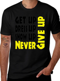 Motivational Graphic Tee: Never Give Up