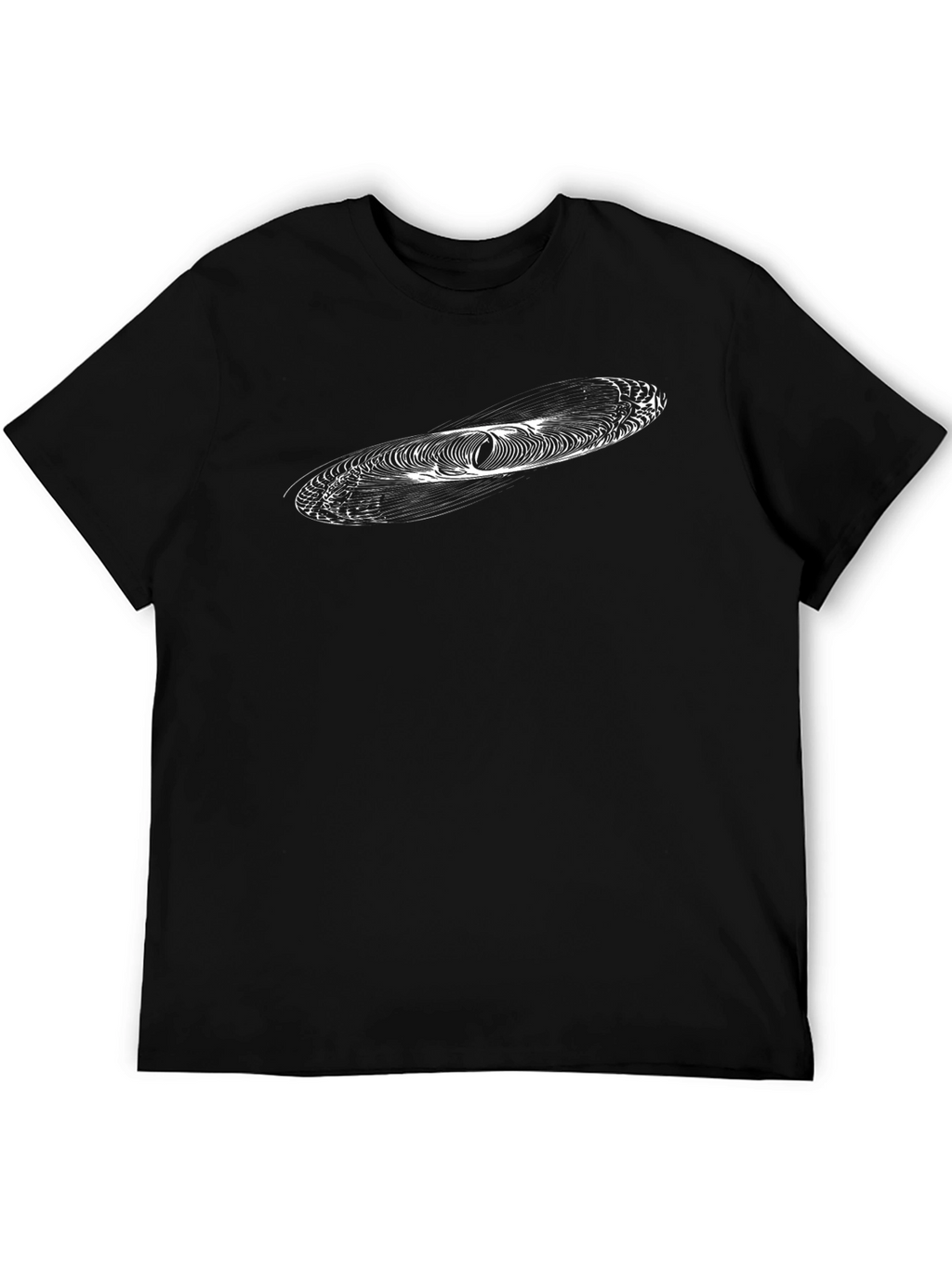 Modern Abstract Graphic Print Black T-Shirt