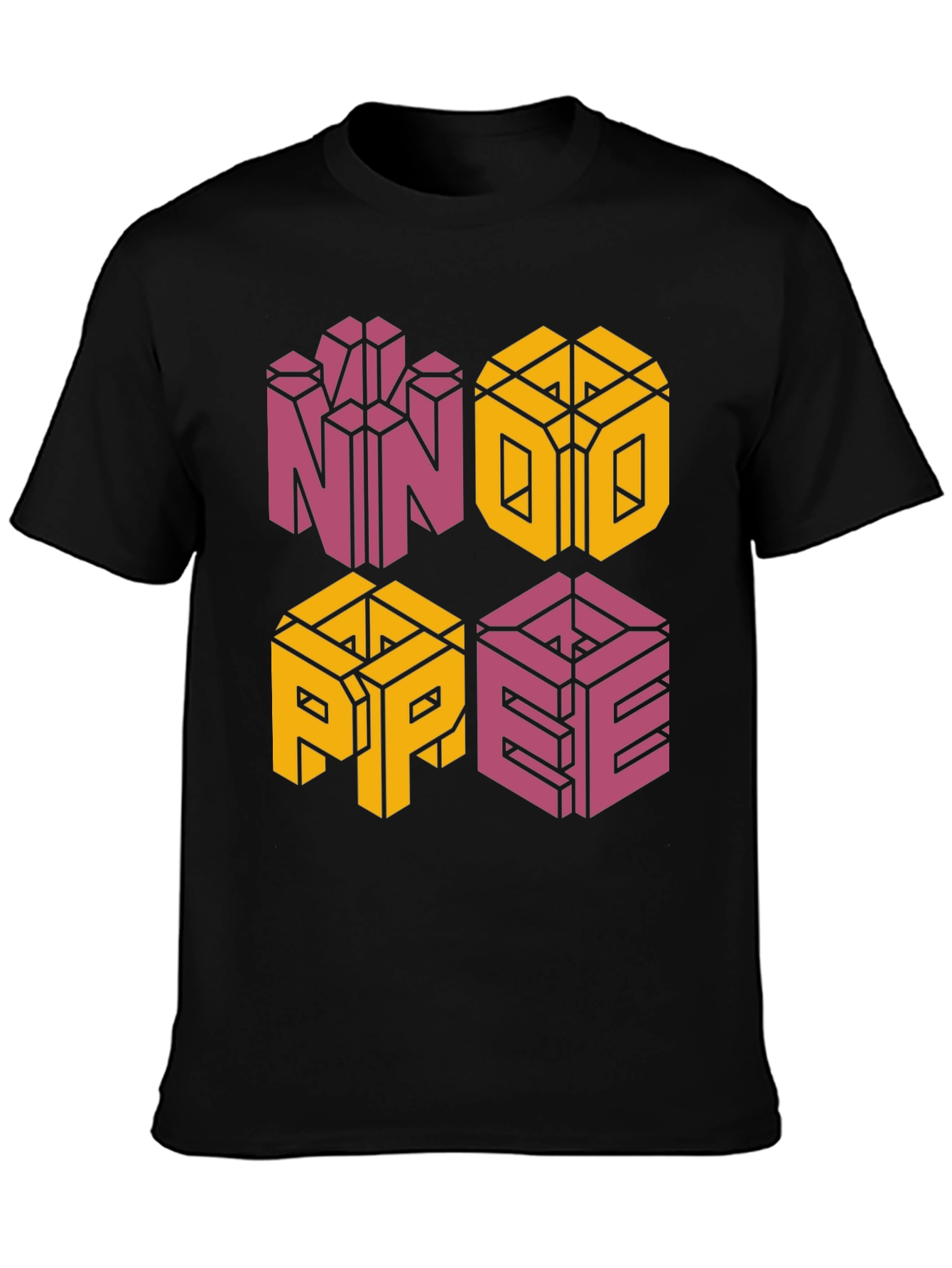 Retro NOPE Graphic Tee - Unique Geometric Design