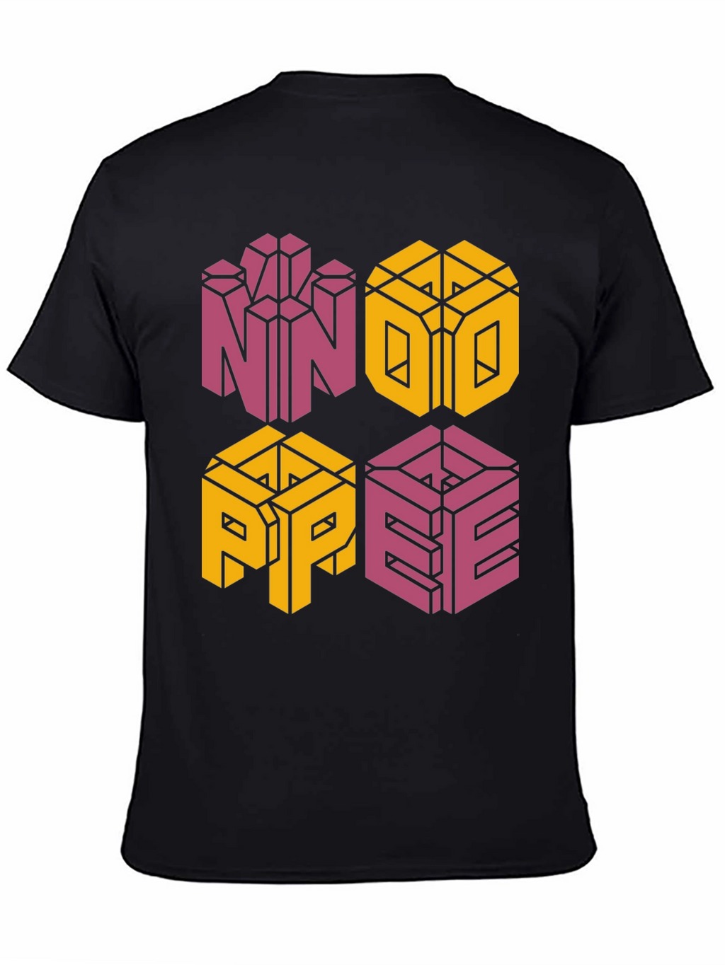 Retro NOPE Graphic Tee - Unique Geometric Design