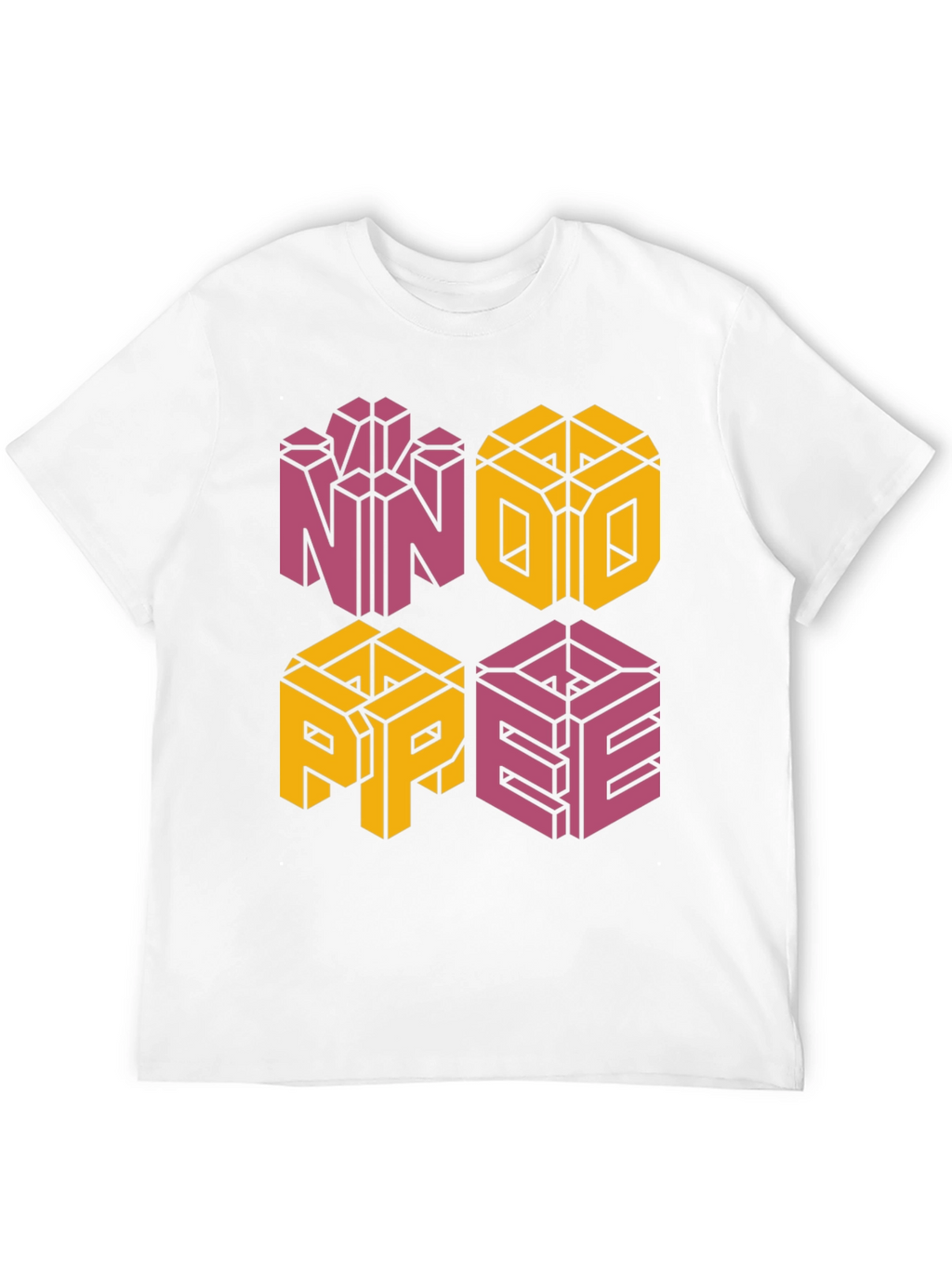 Retro NOPE Graphic Tee - Unique Geometric Design
