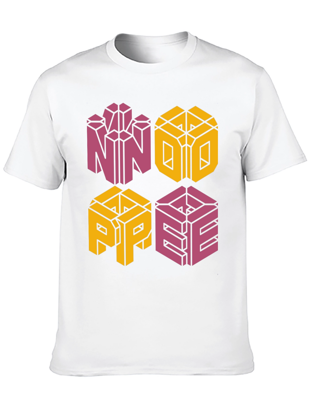 Retro NOPE Graphic Tee - Unique Geometric Design