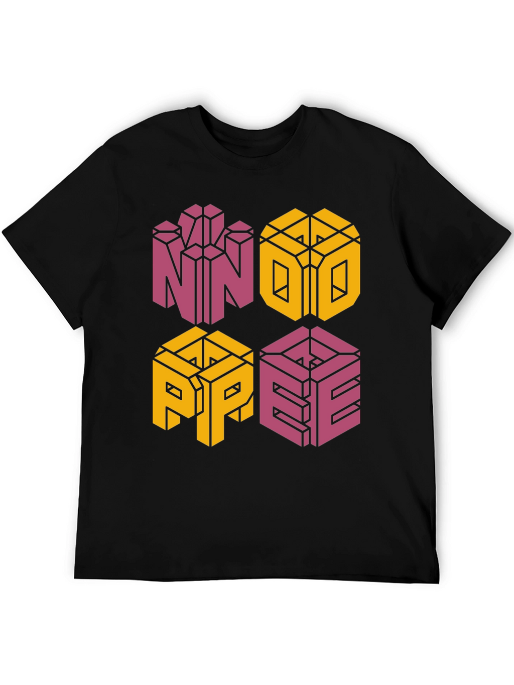 Retro NOPE Graphic Tee - Unique Geometric Design