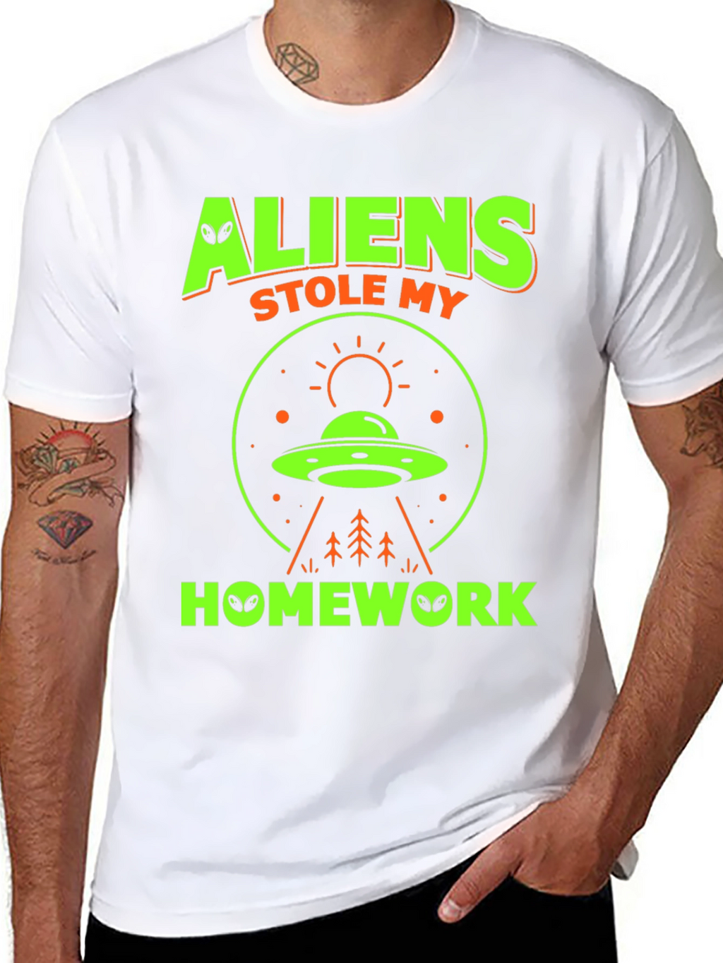 Aliens Stole My Homework Graphic Tee
