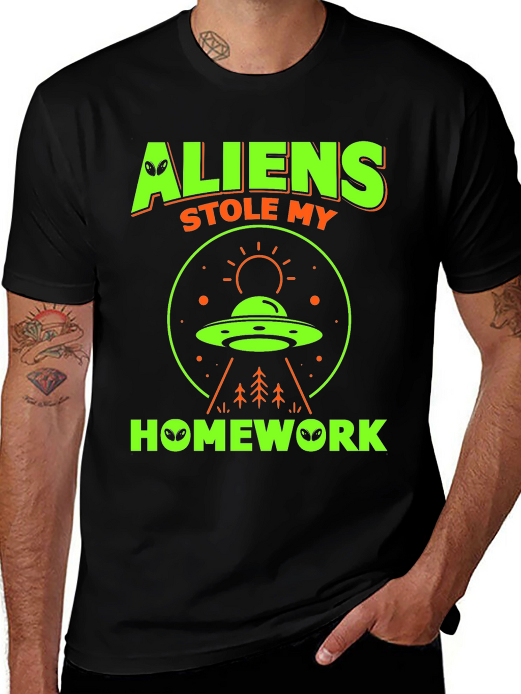 Aliens Stole My Homework Graphic Tee