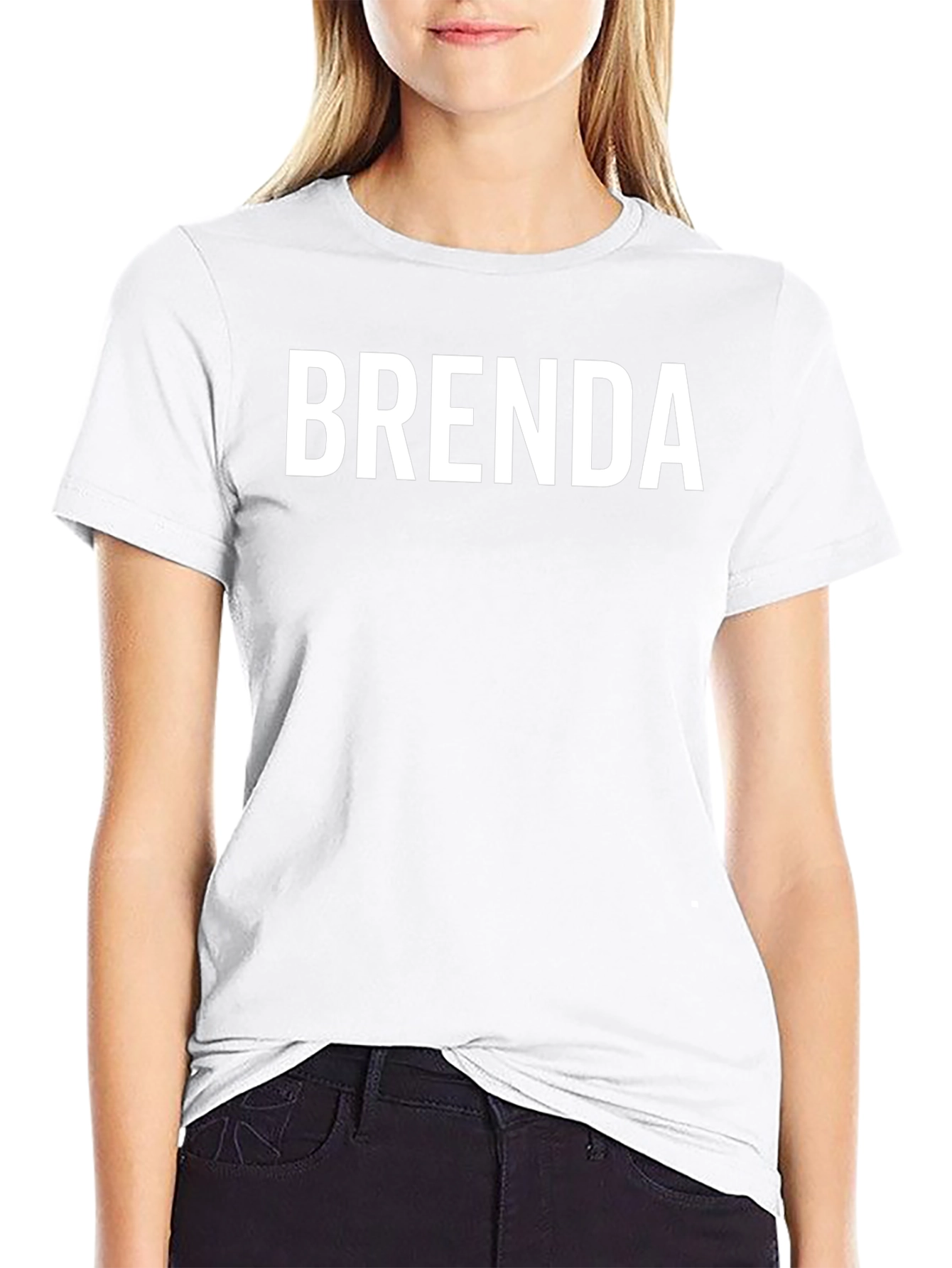 Brenda Black Cotton Graphic Tee Shirt