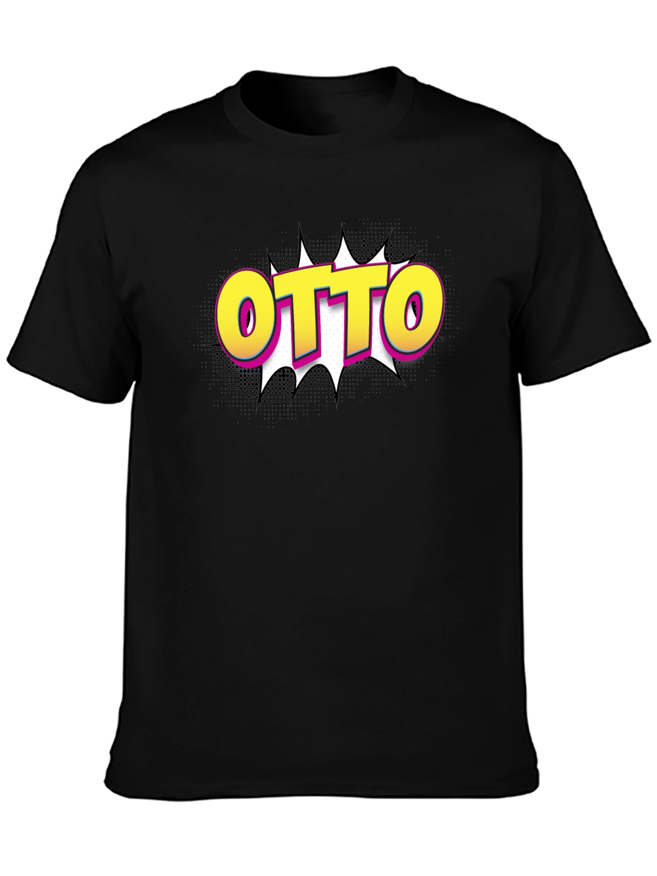 Otto Pop Art Graphic Black T-Shirt