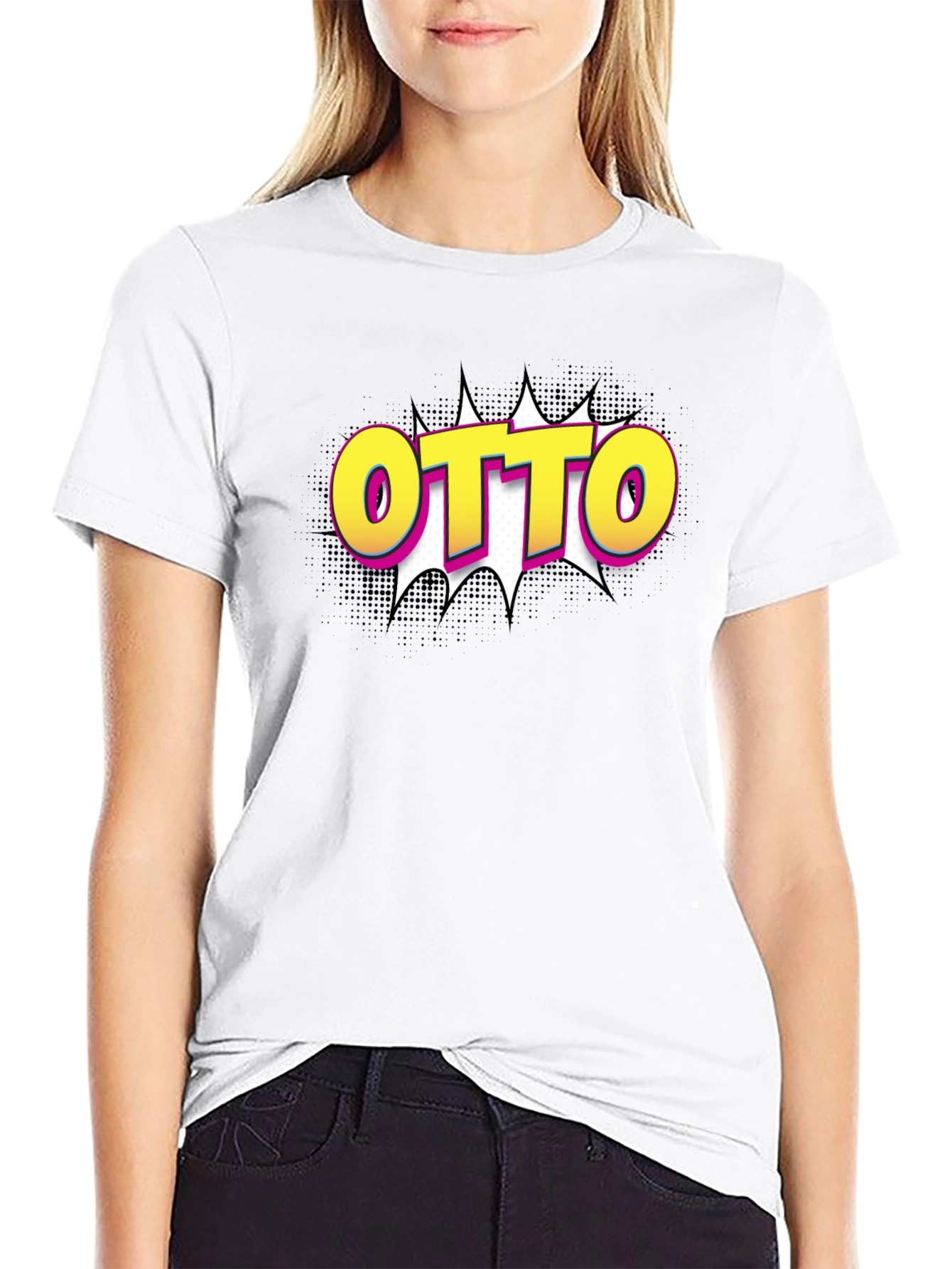 Otto Pop Art Graphic Black T-Shirt