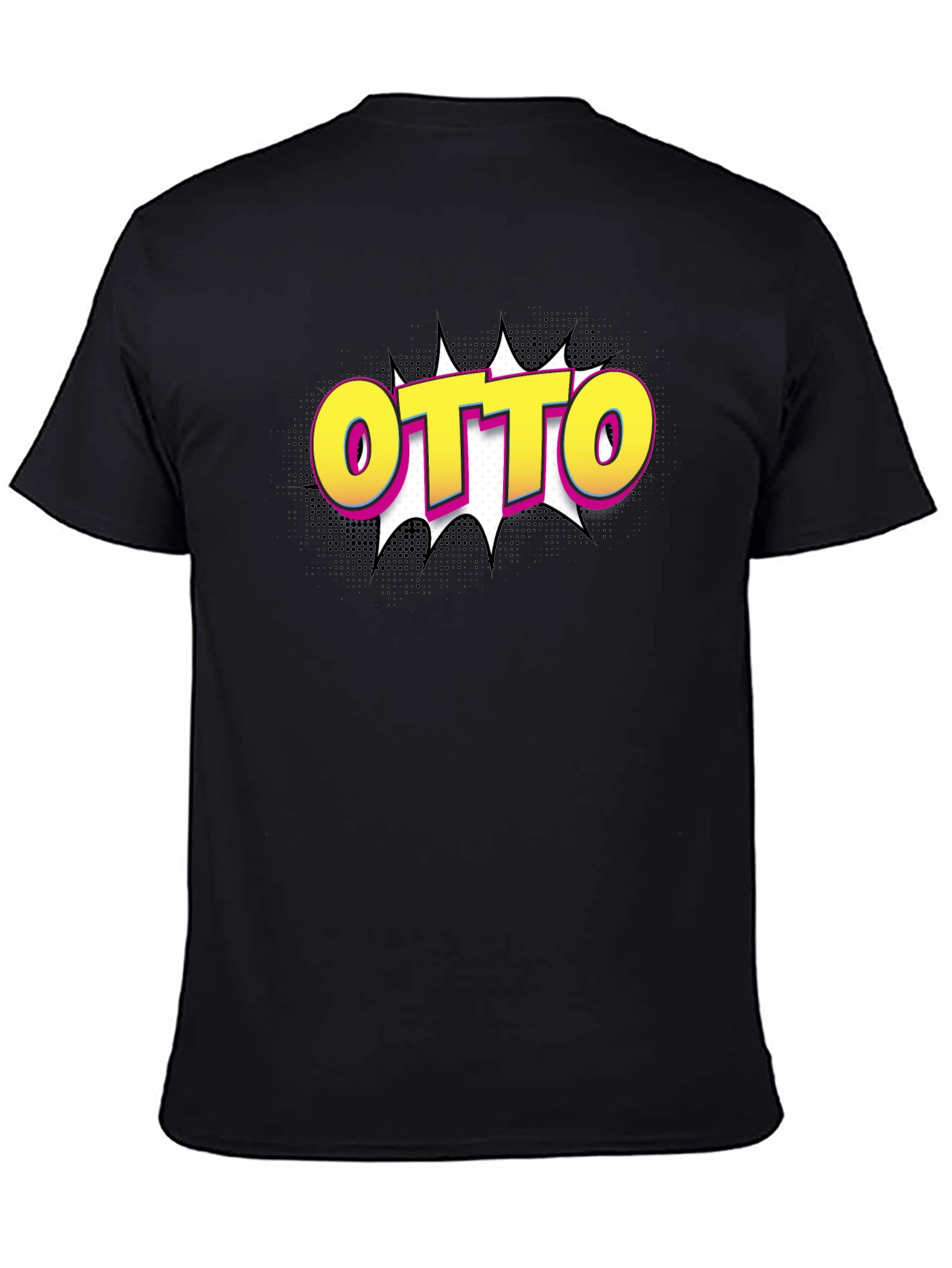 Otto Pop Art Graphic Black T-Shirt