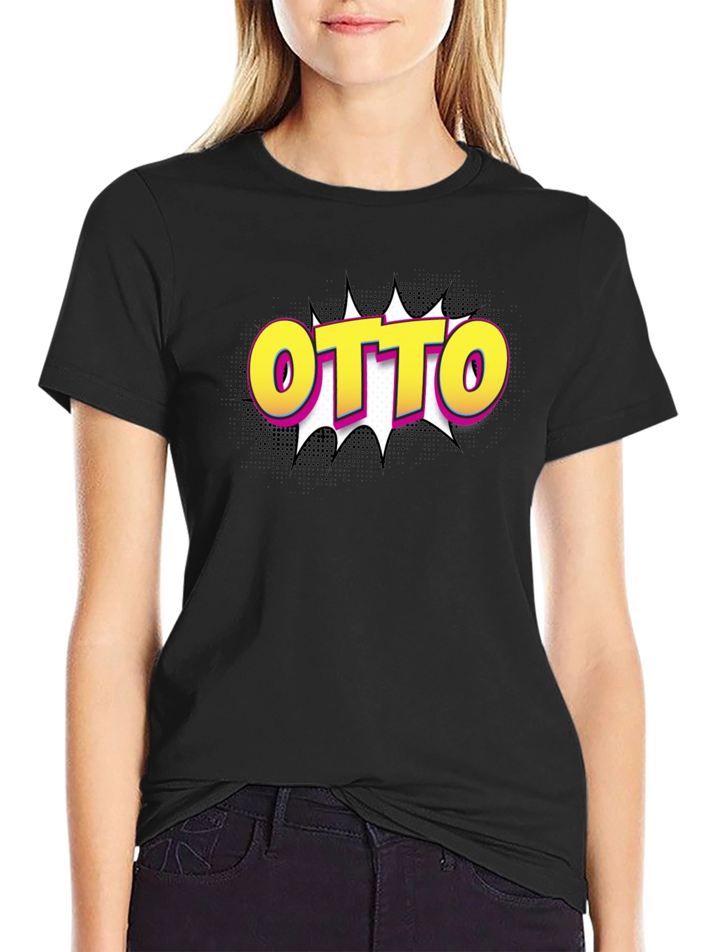 Otto Pop Art Graphic Black T-Shirt