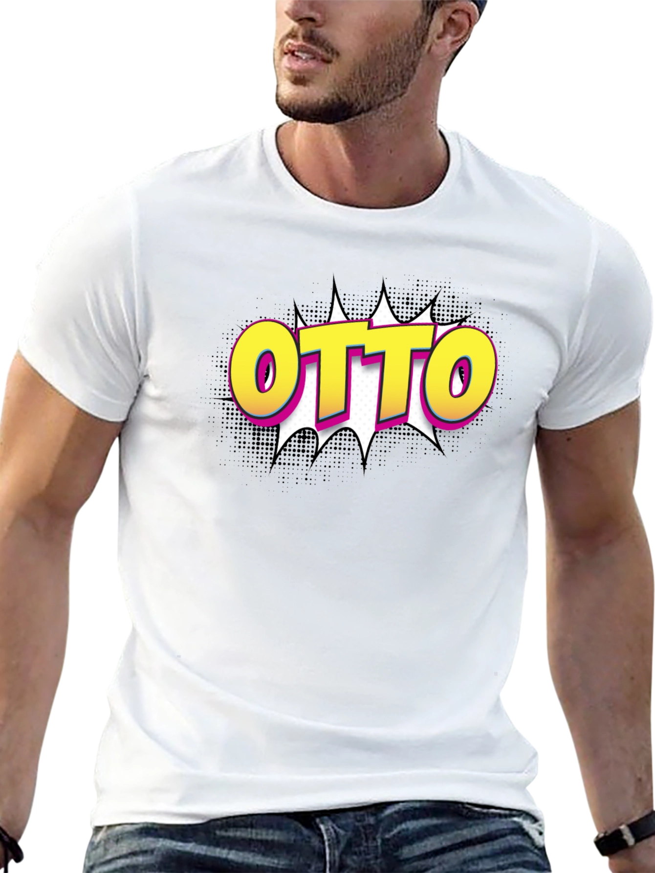 Otto Pop Art Graphic Black T-Shirt