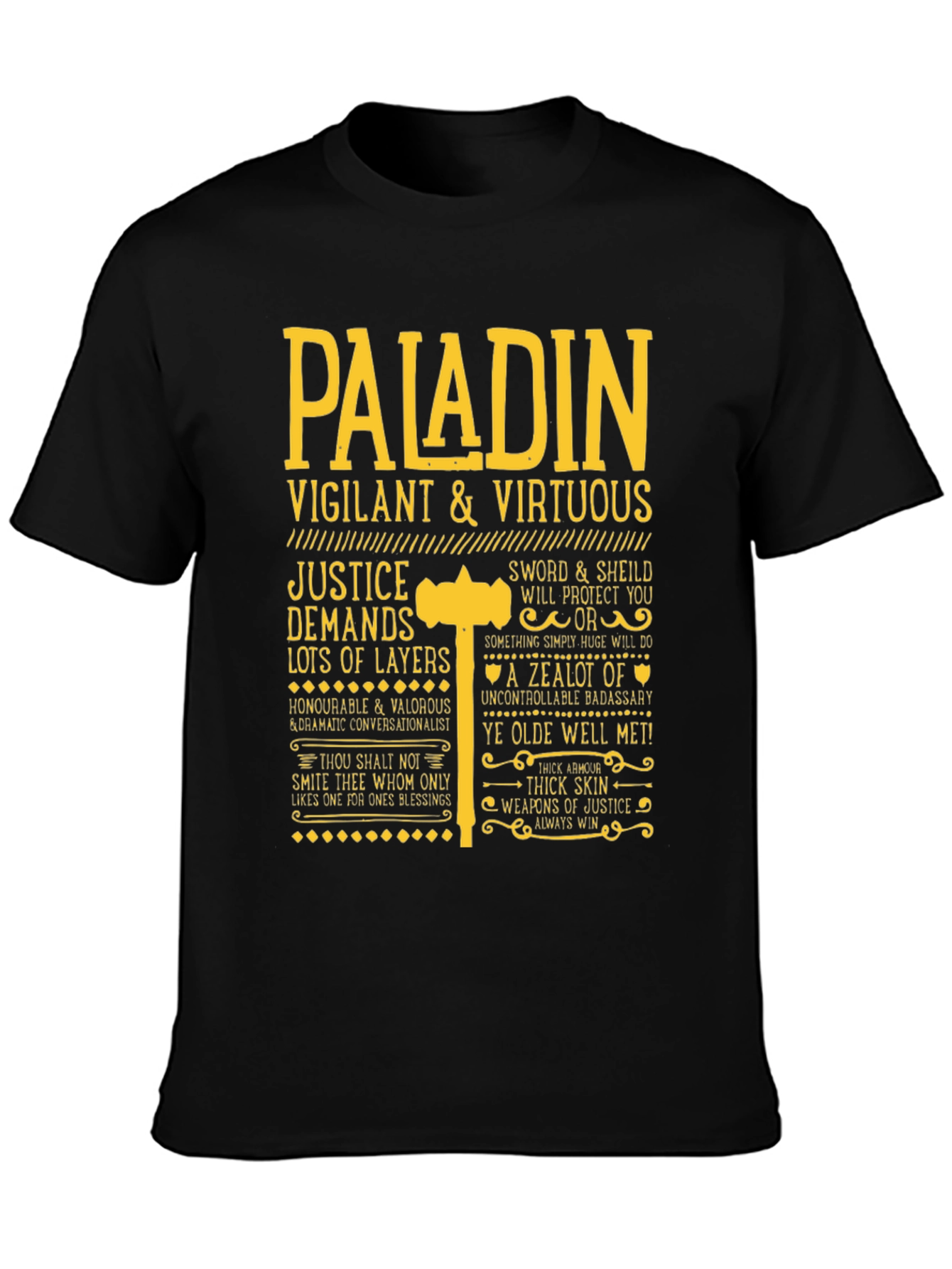 Paladin Vigilant & Virtuous Graphic Tee
