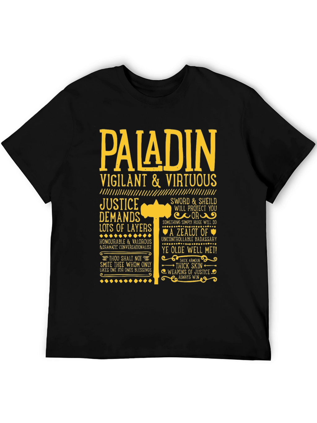 Paladin Vigilant & Virtuous Graphic Tee