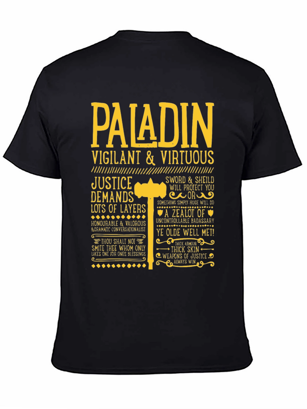 Paladin Vigilant & Virtuous Graphic Tee