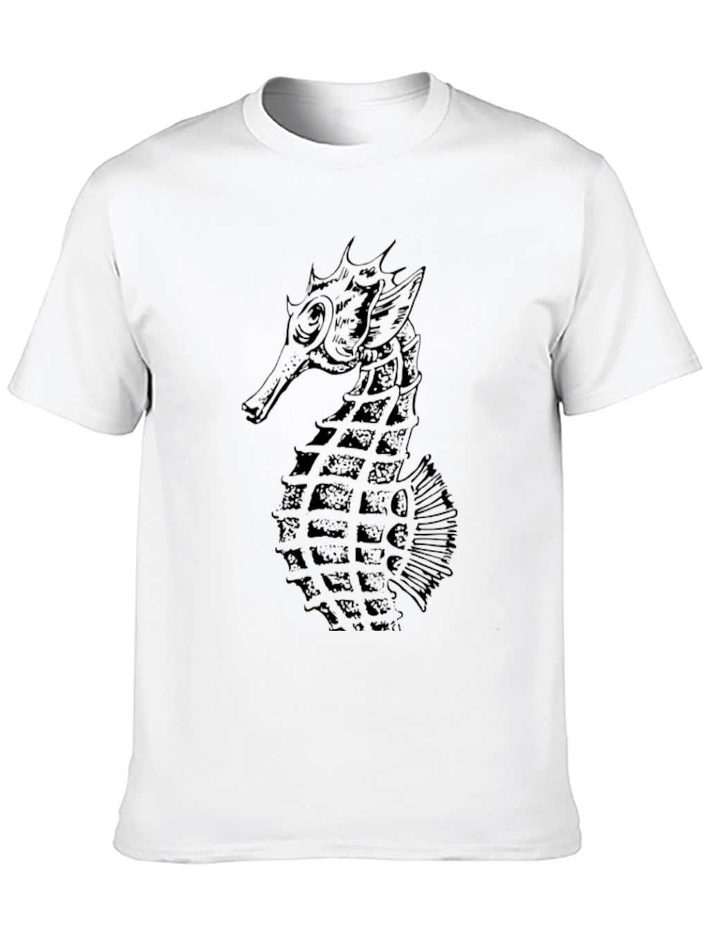 Seahorse Graphic Tee - Black Cotton Blend