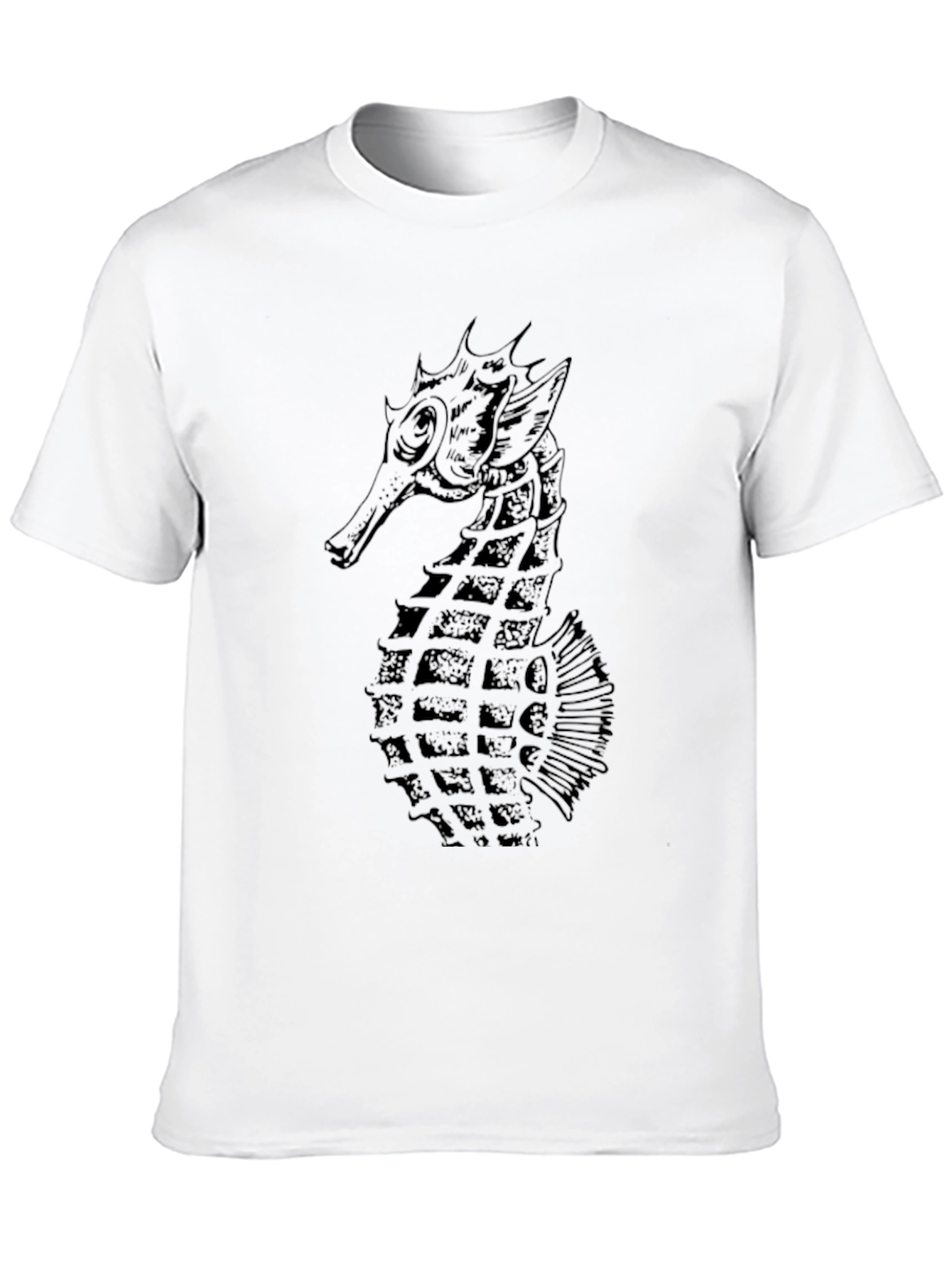 Seahorse Graphic Tee - Black Cotton Blend