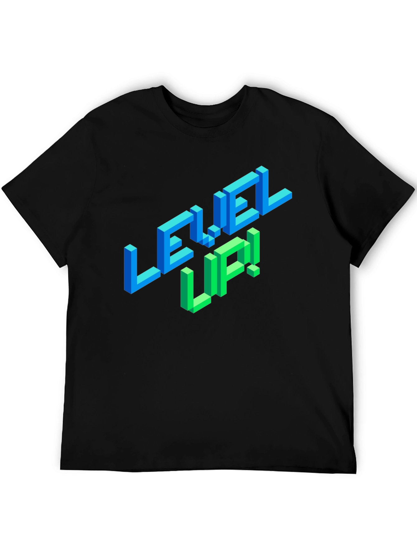 Level Up Black Graphic Tee for Gamers