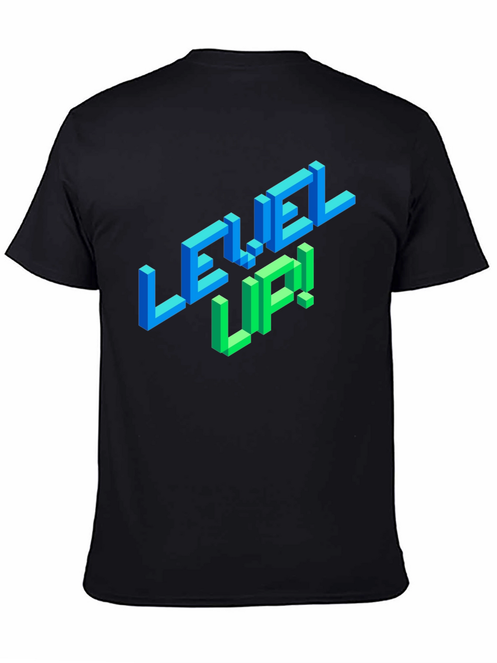 Level Up Black Graphic Tee for Gamers