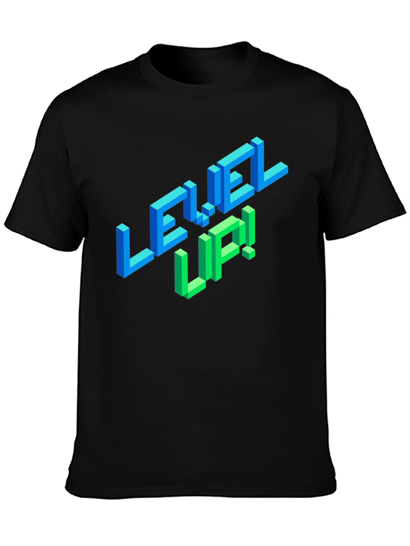 Level Up Black Graphic Tee for Gamers