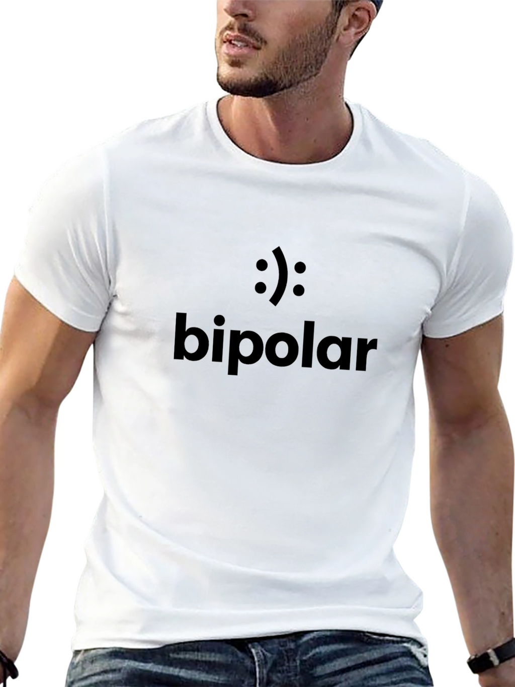 Bipolar Graphic T-Shirt - Dark Humor Tee