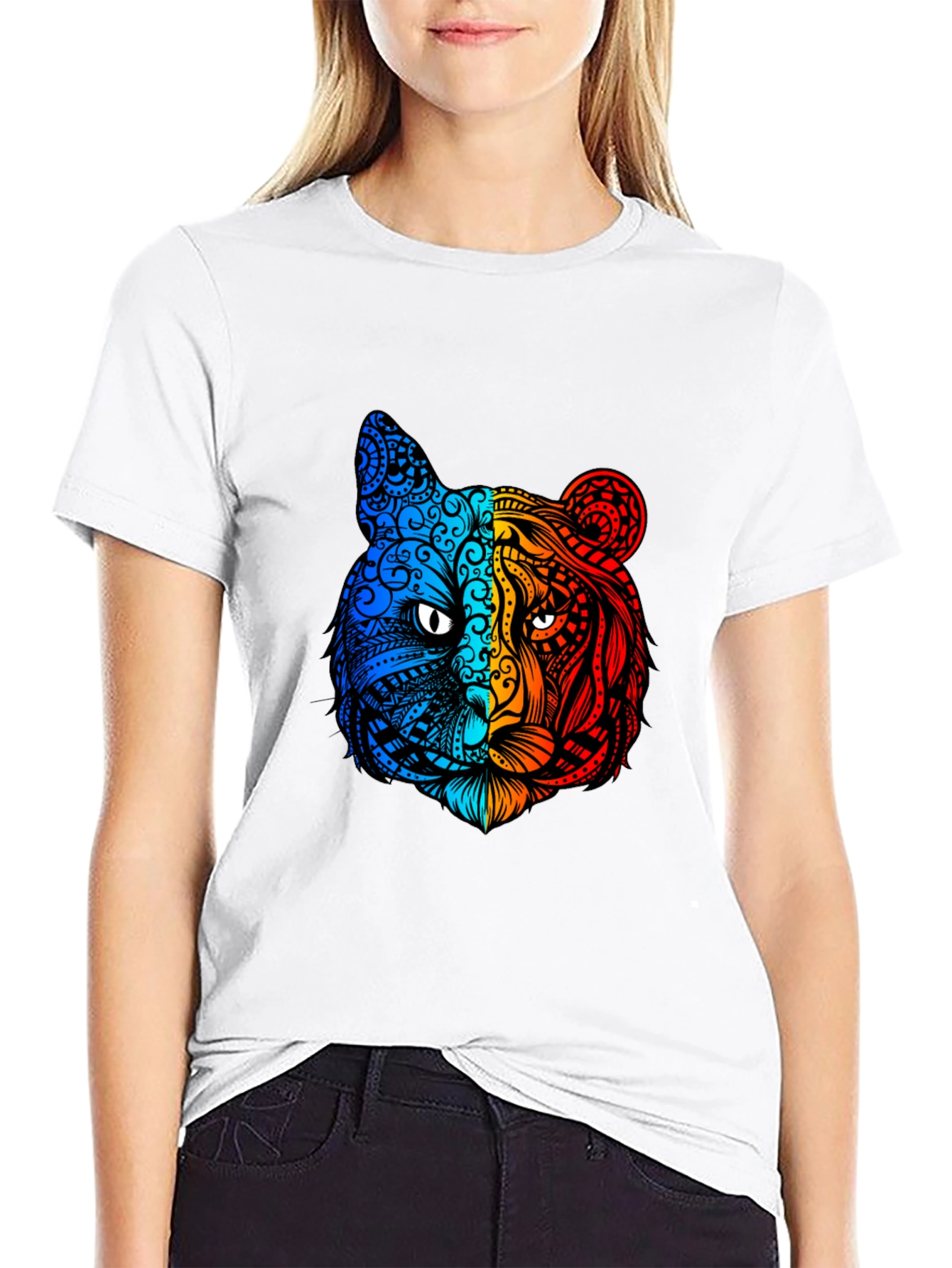 Vibrant Tiger Graphic Tee - Unique Animal Design