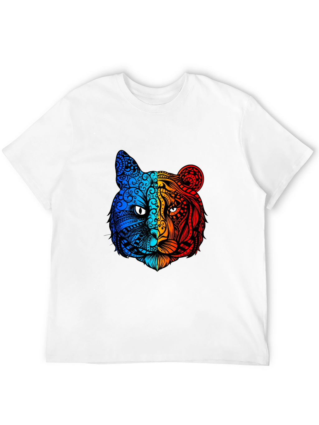 Vibrant Tiger Graphic Tee - Unique Animal Design