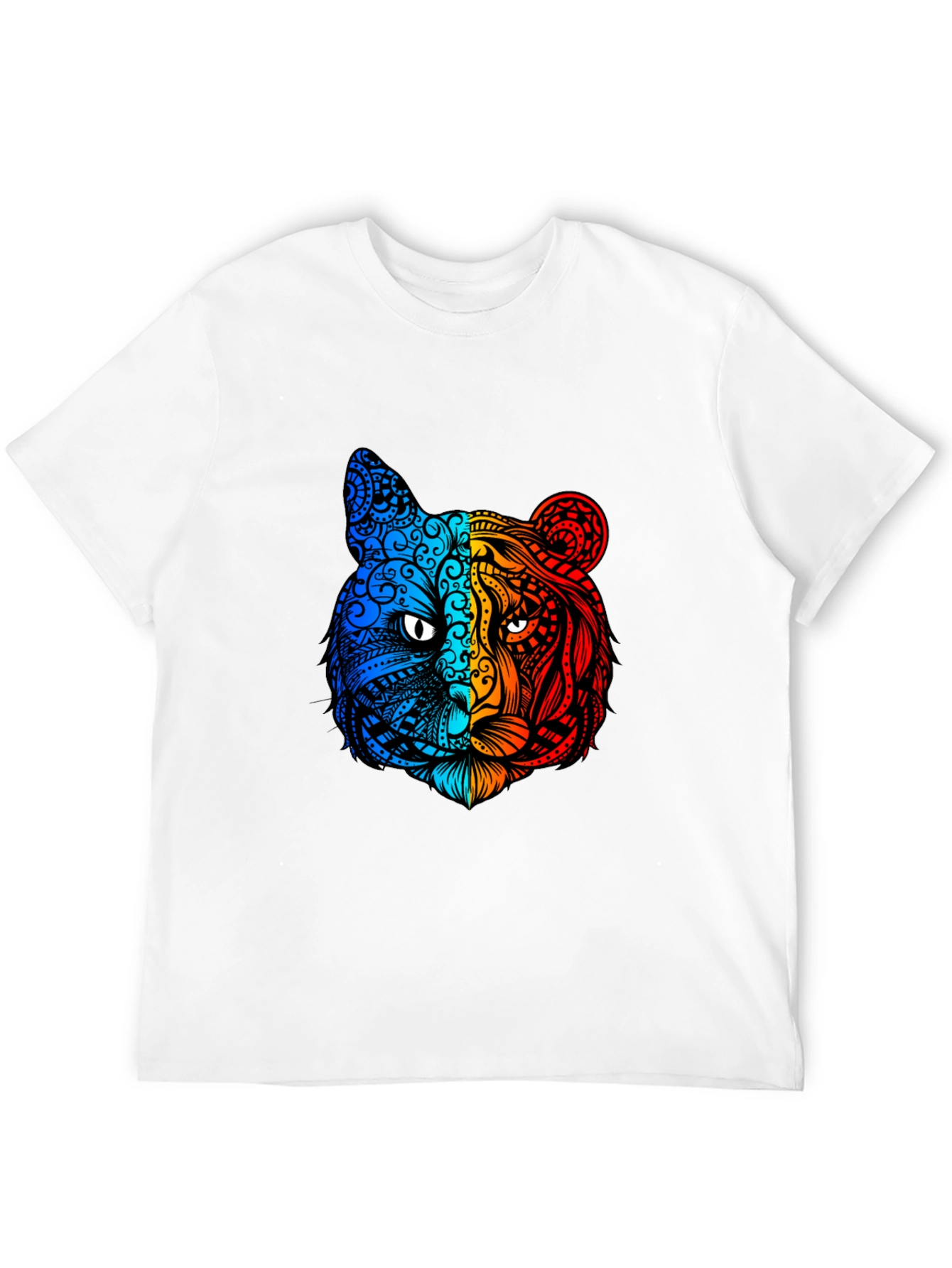 Vibrant Tiger Graphic Tee - Unique Animal Design