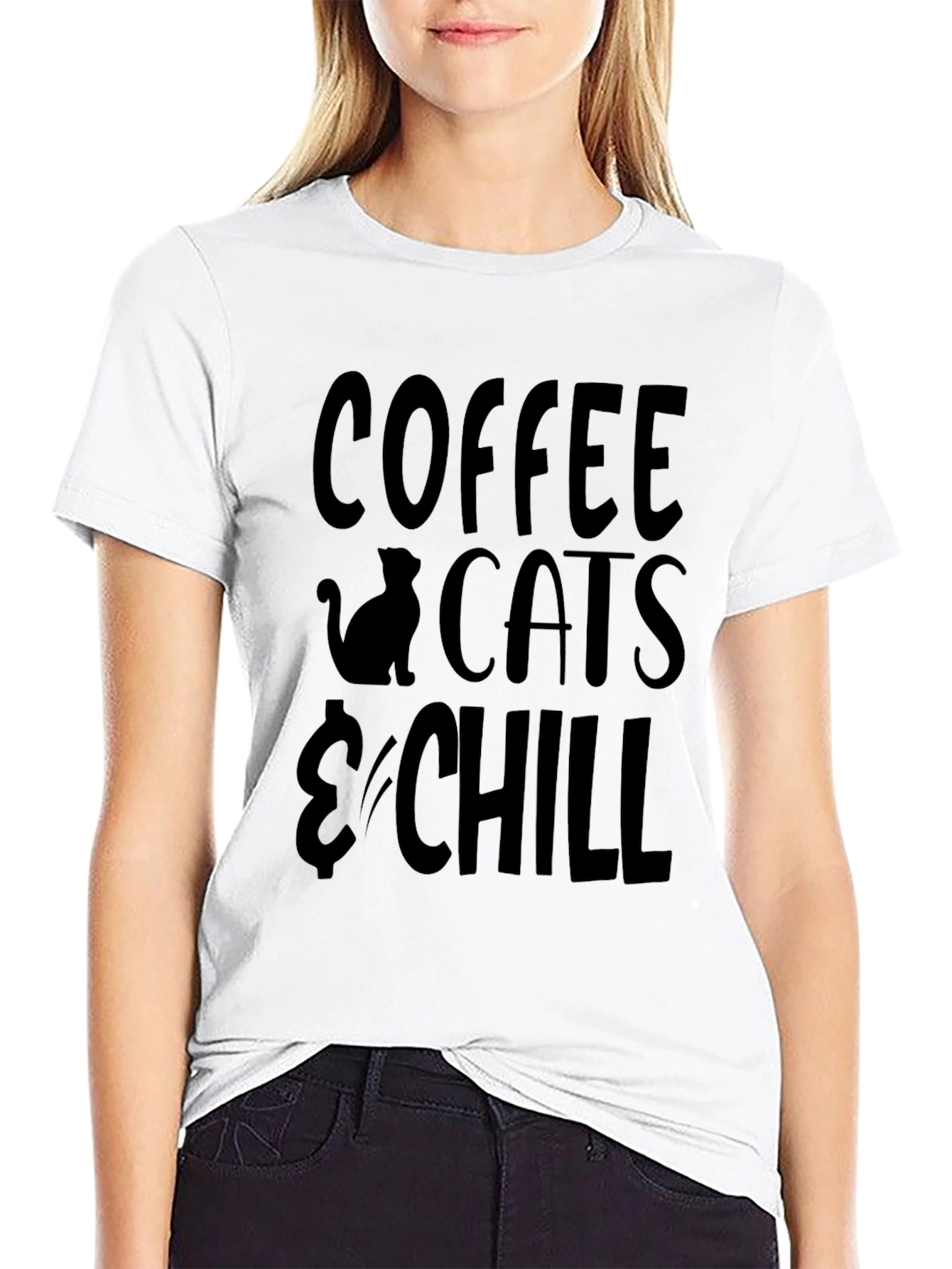 Coffee Cats & Chill Graphic T-Shirt