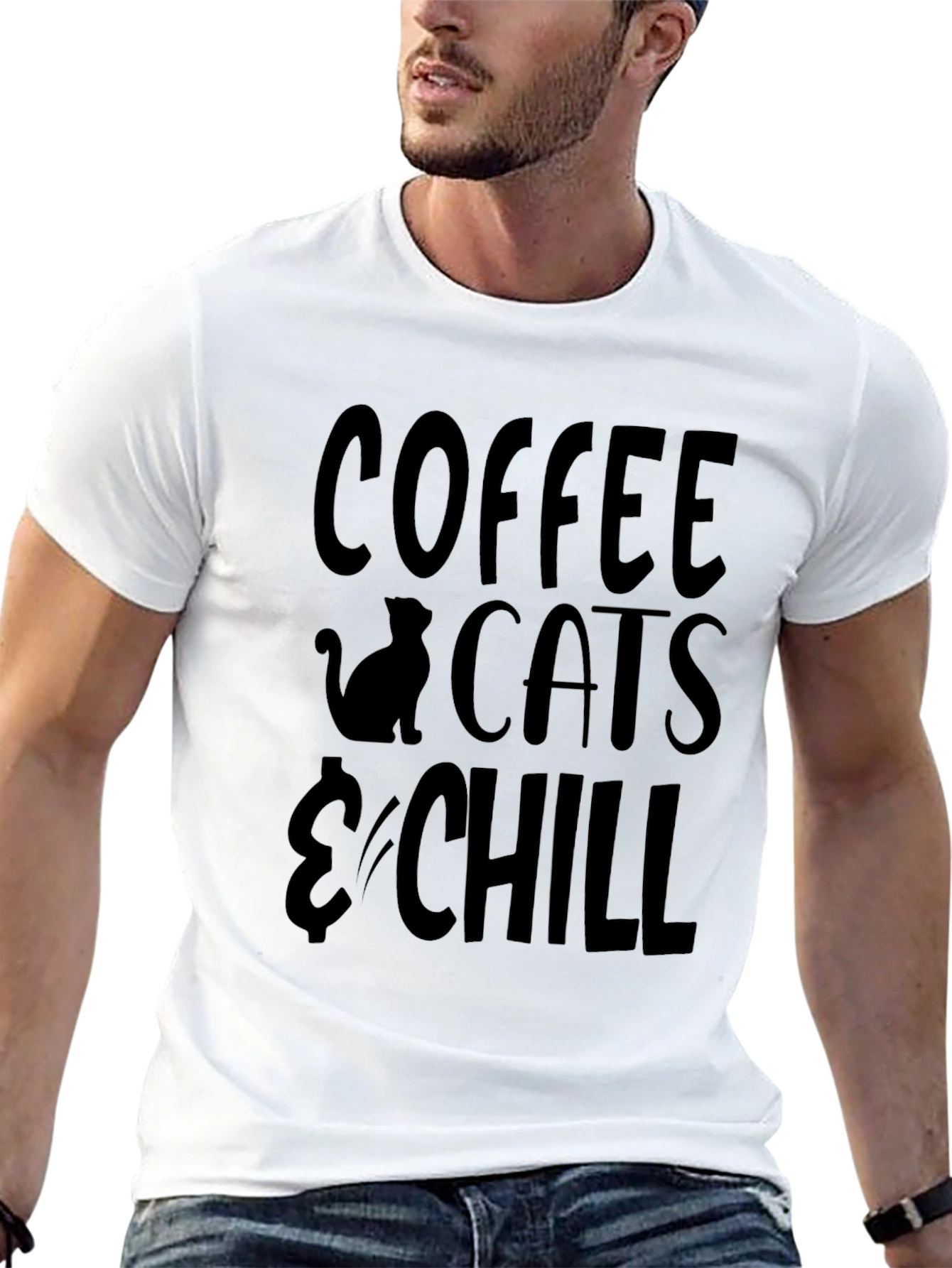 Coffee Cats & Chill Graphic T-Shirt