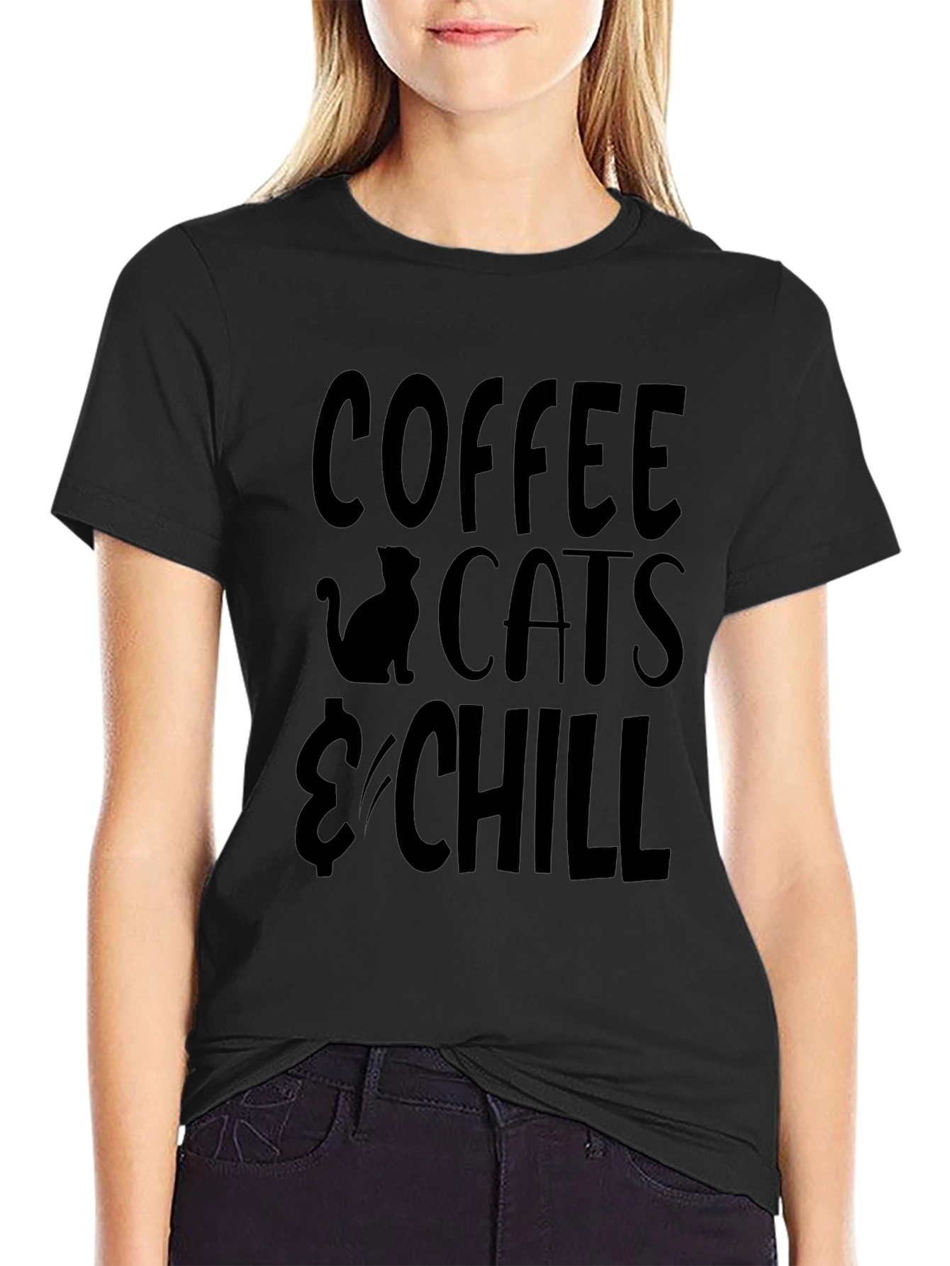 Coffee Cats & Chill Graphic T-Shirt