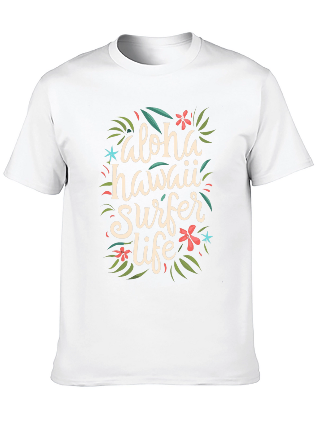 Aloha Hawaii Surfer Life Graphic T-Shirt
