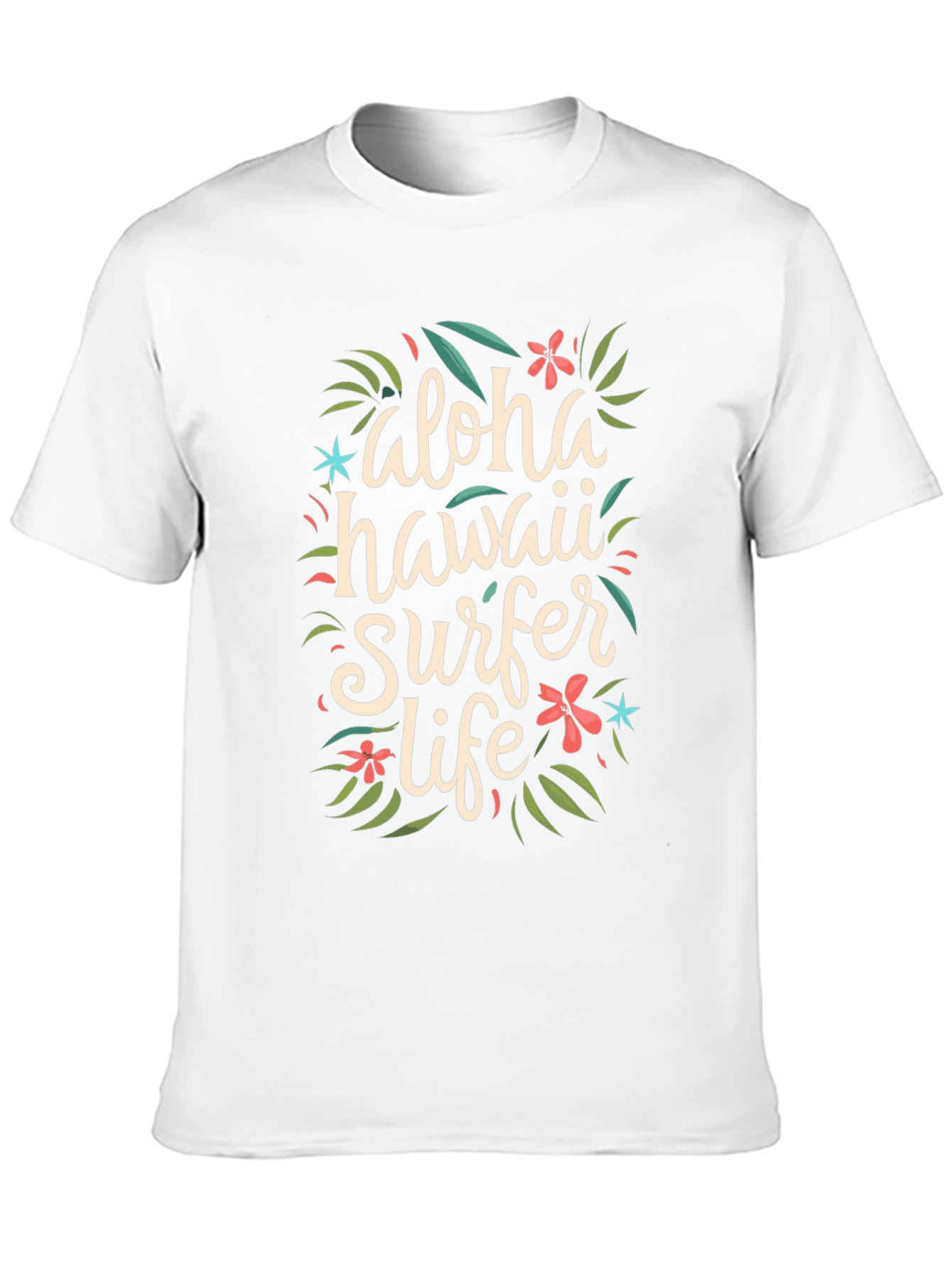 Aloha Hawaii Surfer Life Graphic T-Shirt
