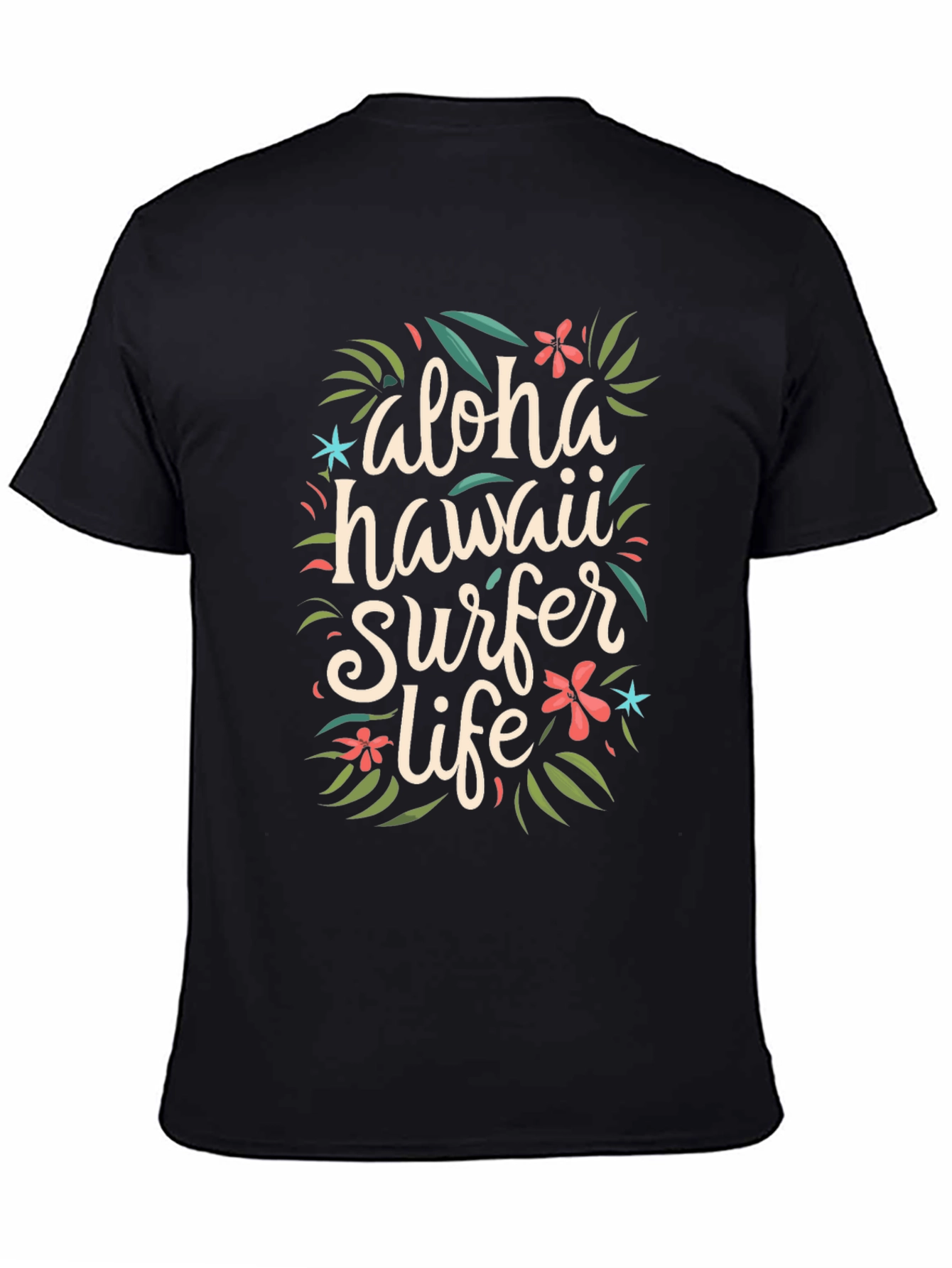 Aloha Hawaii Surfer Life Graphic T-Shirt