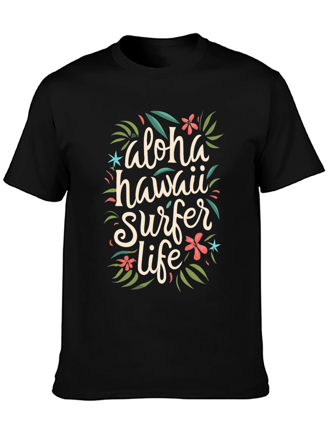 Aloha Hawaii Surfer Life Graphic T-Shirt