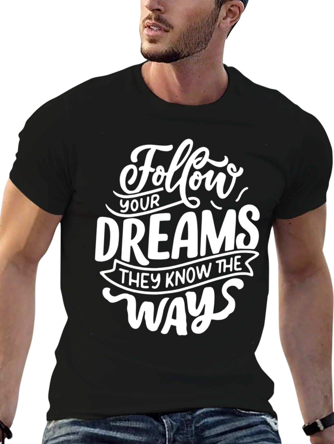 Follow Your Dreams Graphic Tee - Black