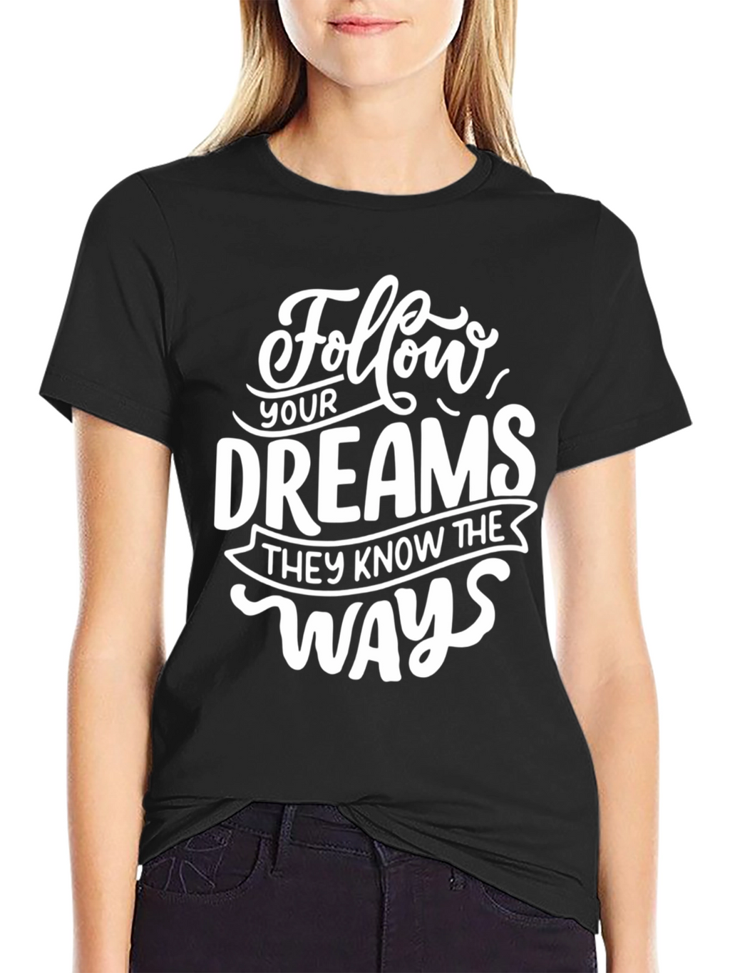 Follow Your Dreams Graphic Tee - Black