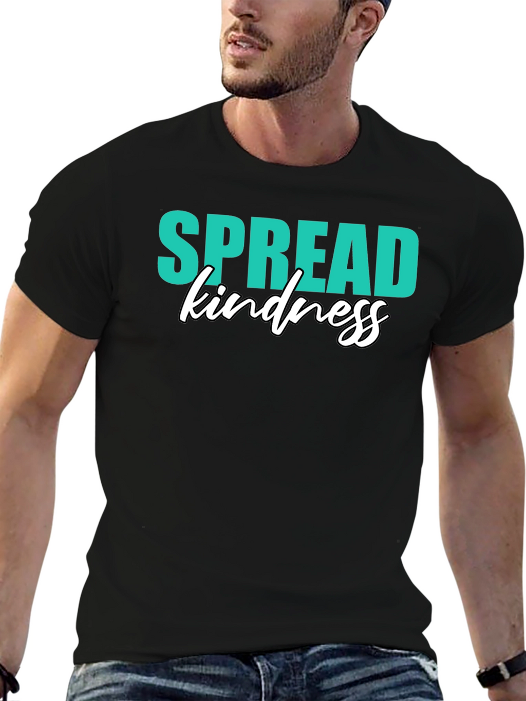Spread Kindness Graphic Tee - Black