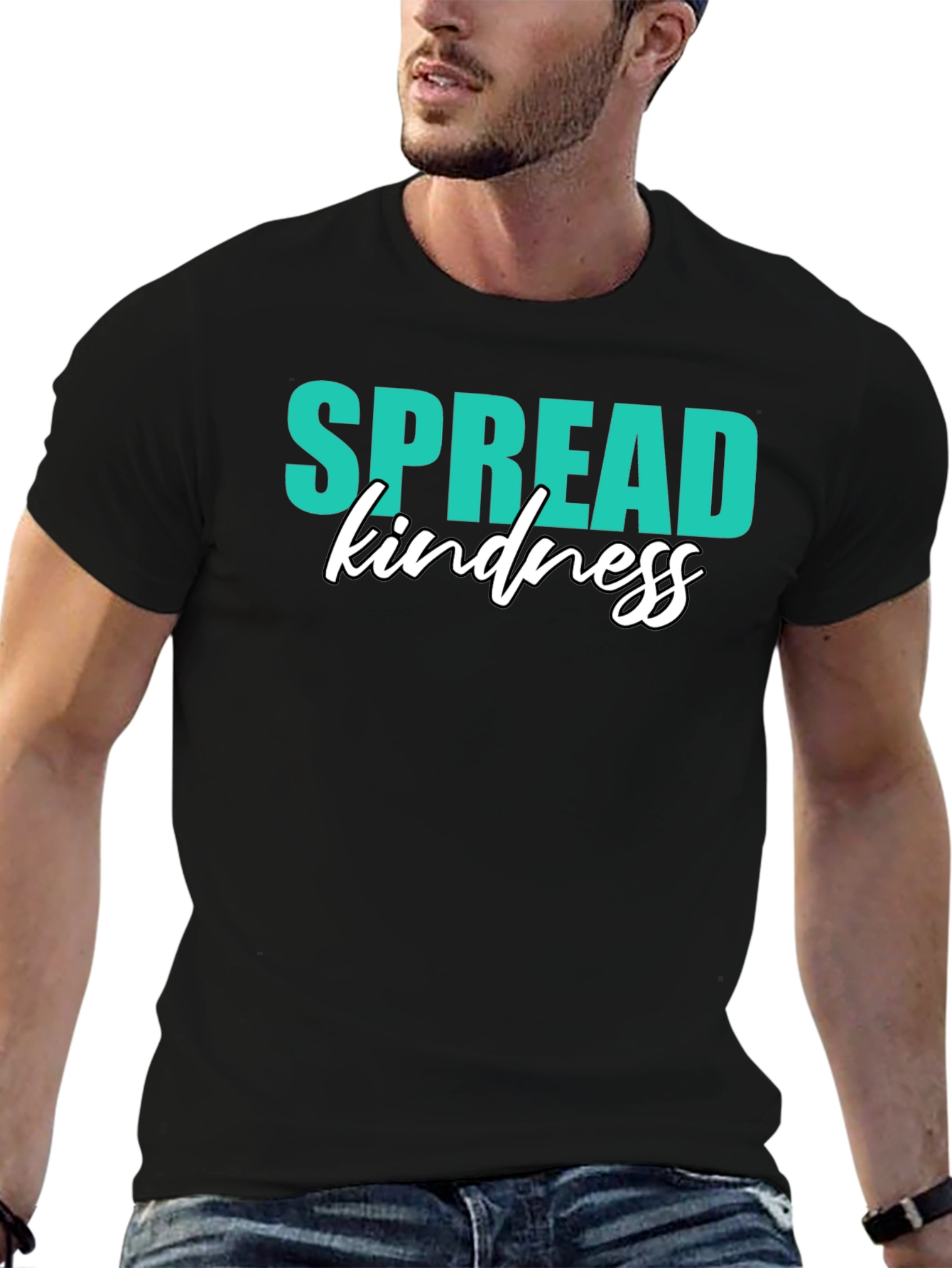 Spread Kindness Graphic Tee - Black