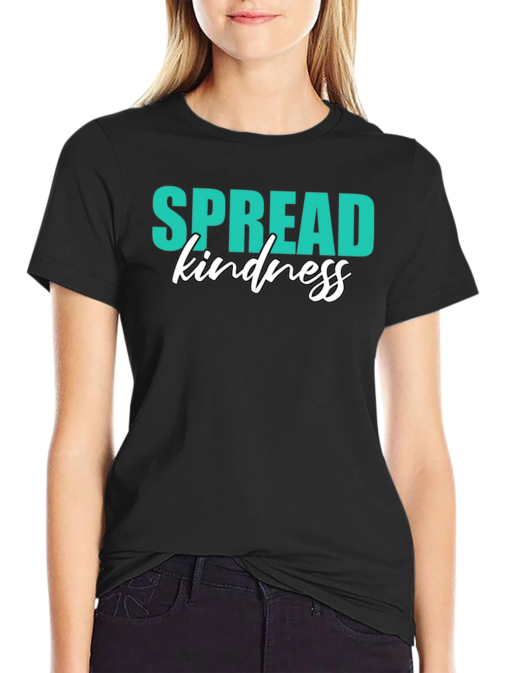 Spread Kindness Graphic Tee - Black