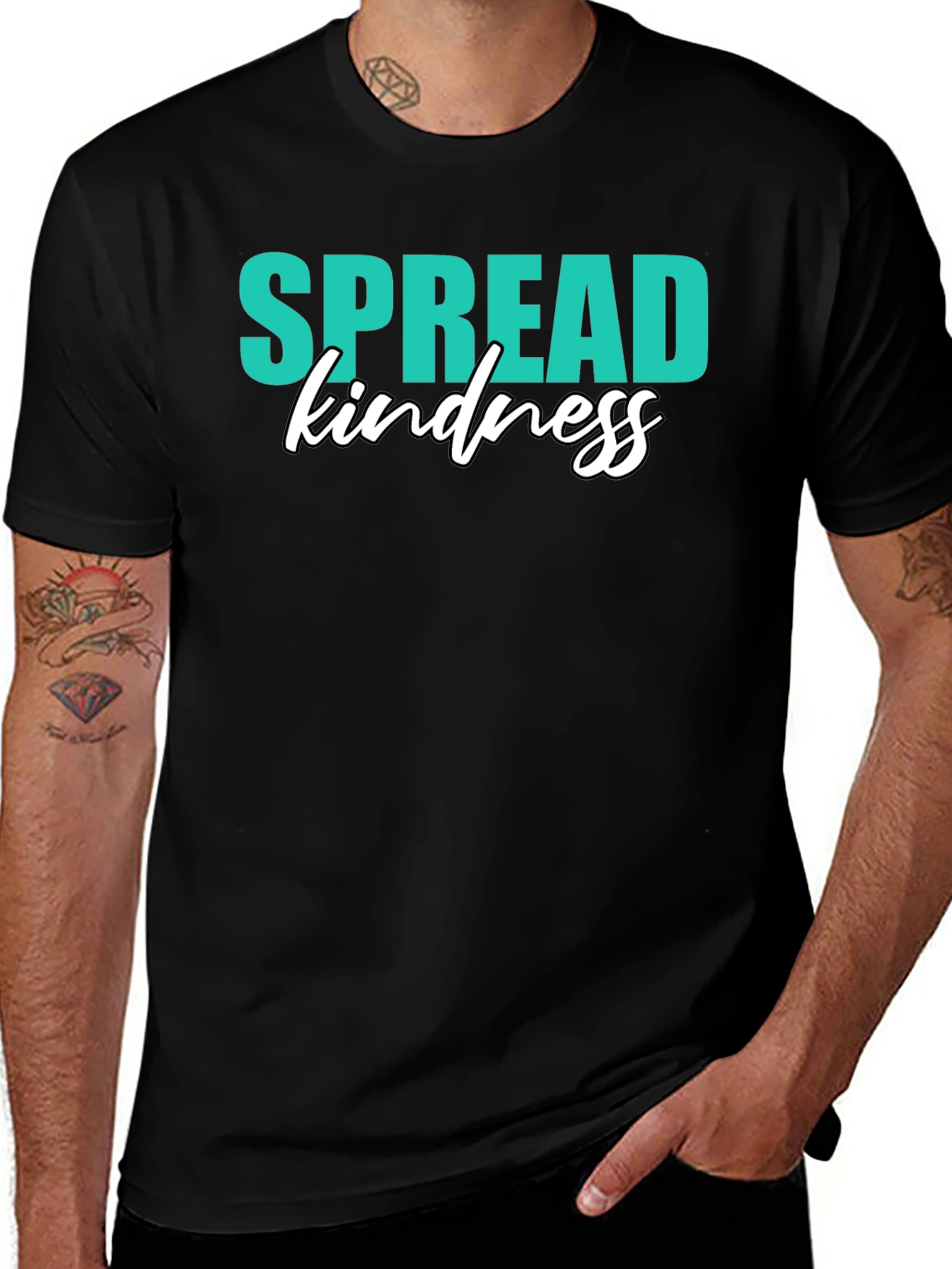 Spread Kindness Graphic Tee - Black