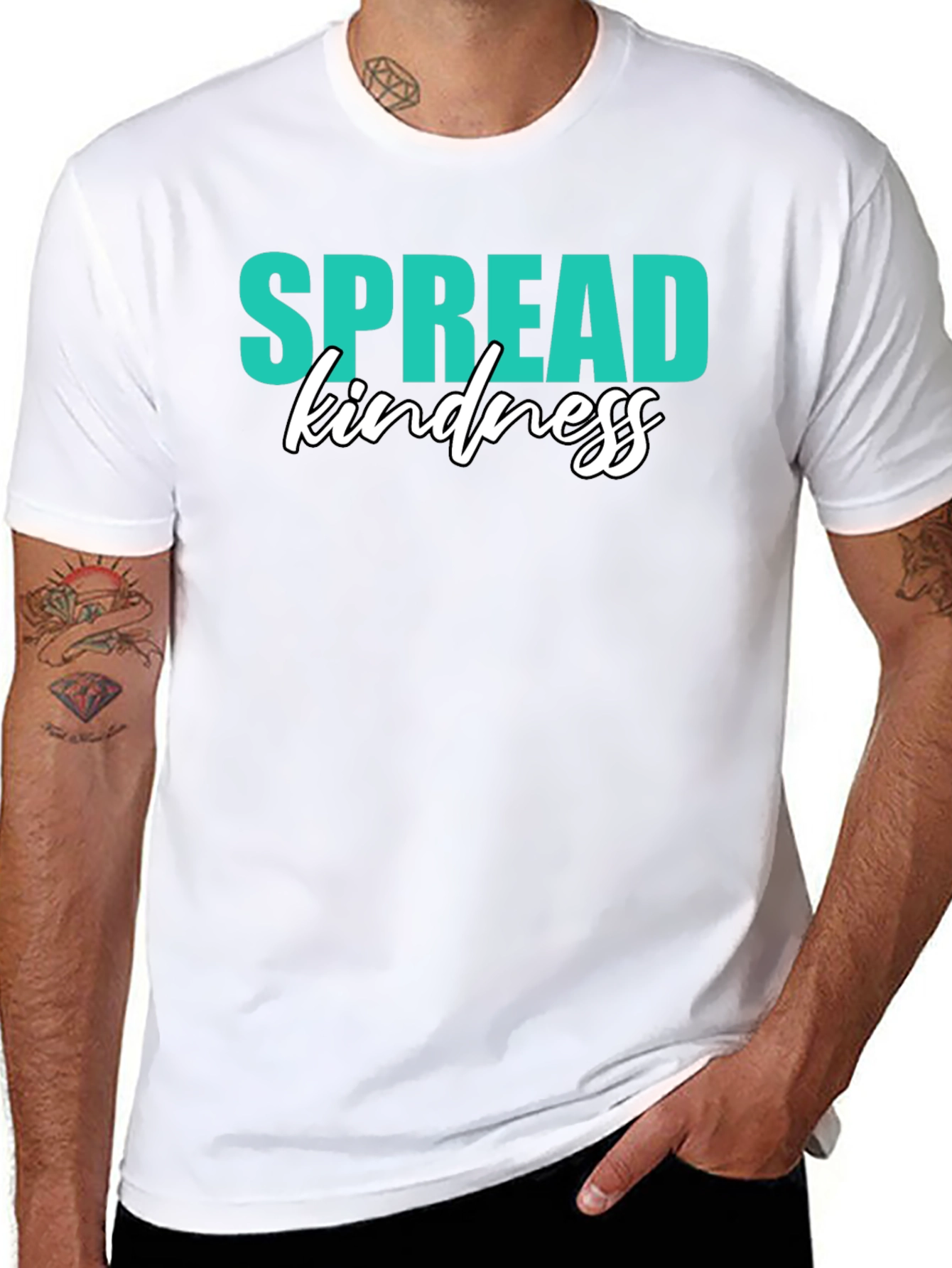 Spread Kindness Graphic Tee - Black
